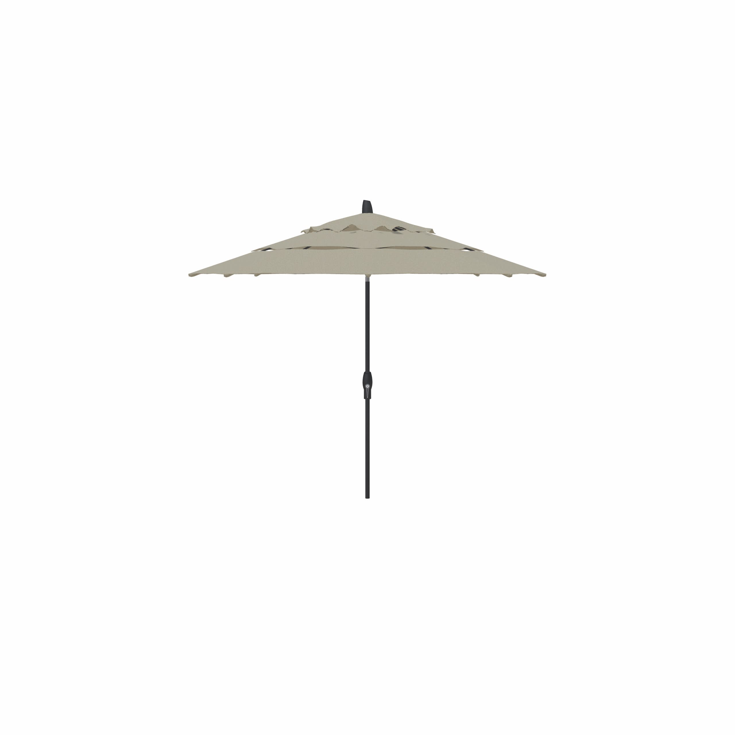 11' Auto Tilt Silver Linen Umbrella