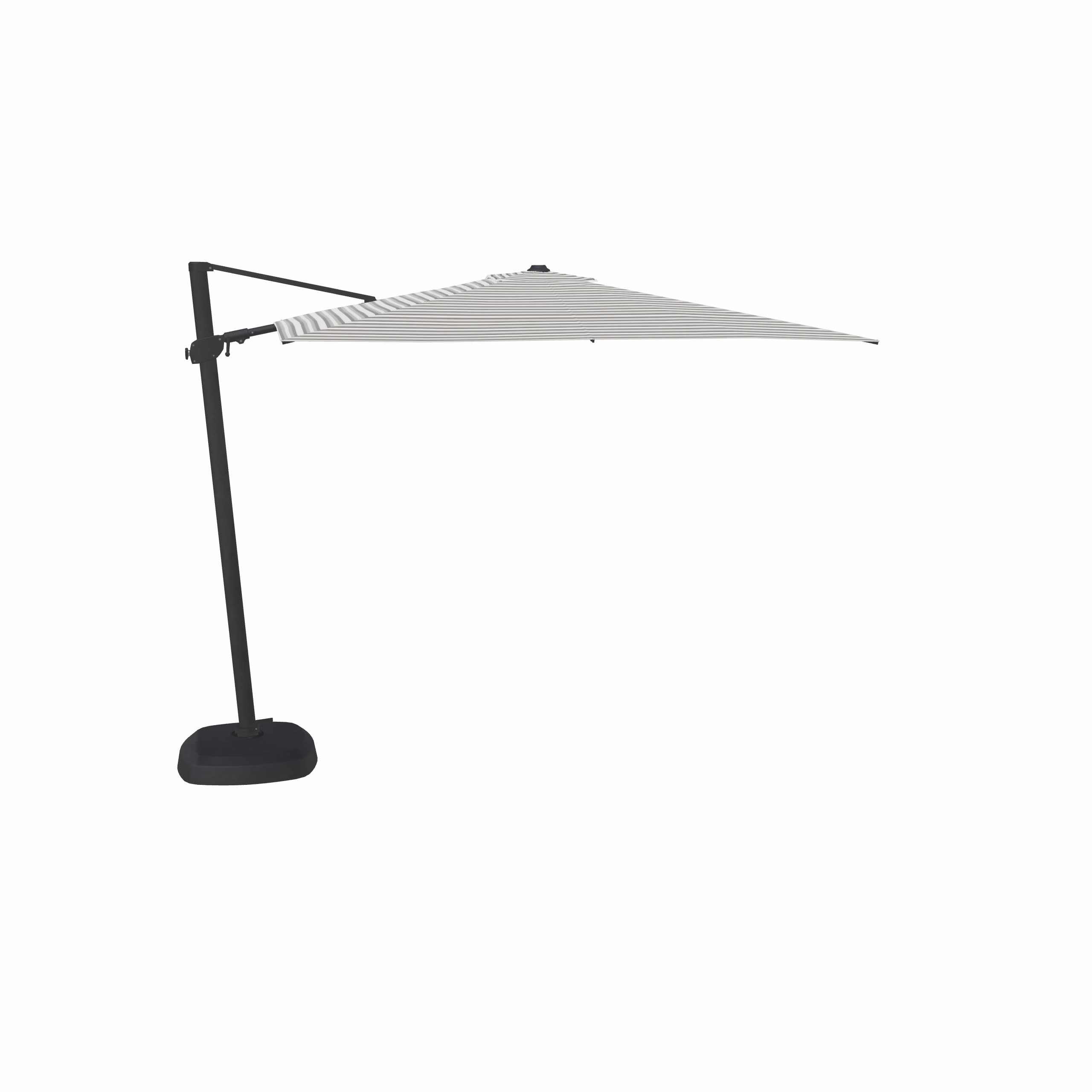 2-Pc 11' Square Cantilever Richmond Stone Stripe Umbrella