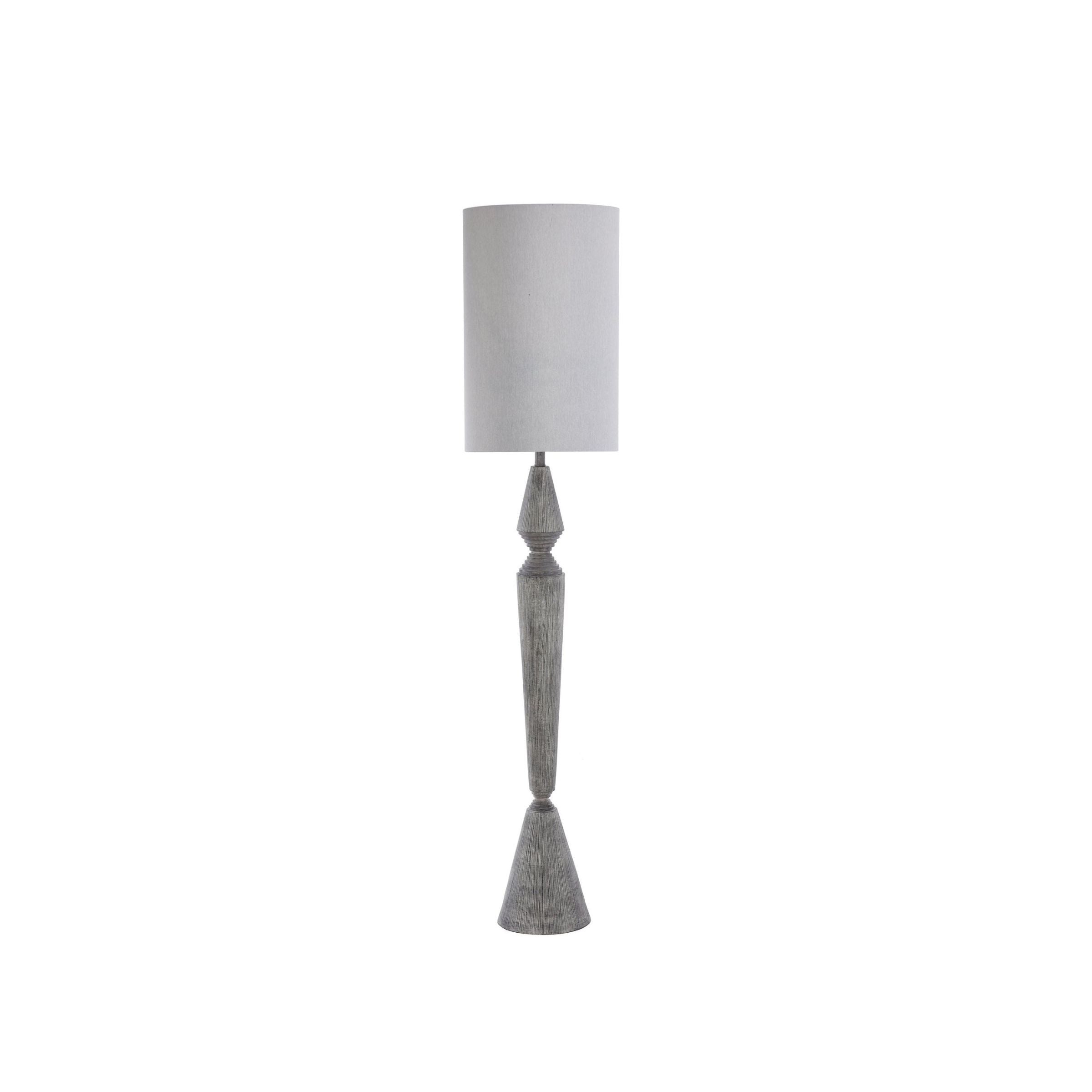 Grey Faux Wood Floor Lamp 67"H