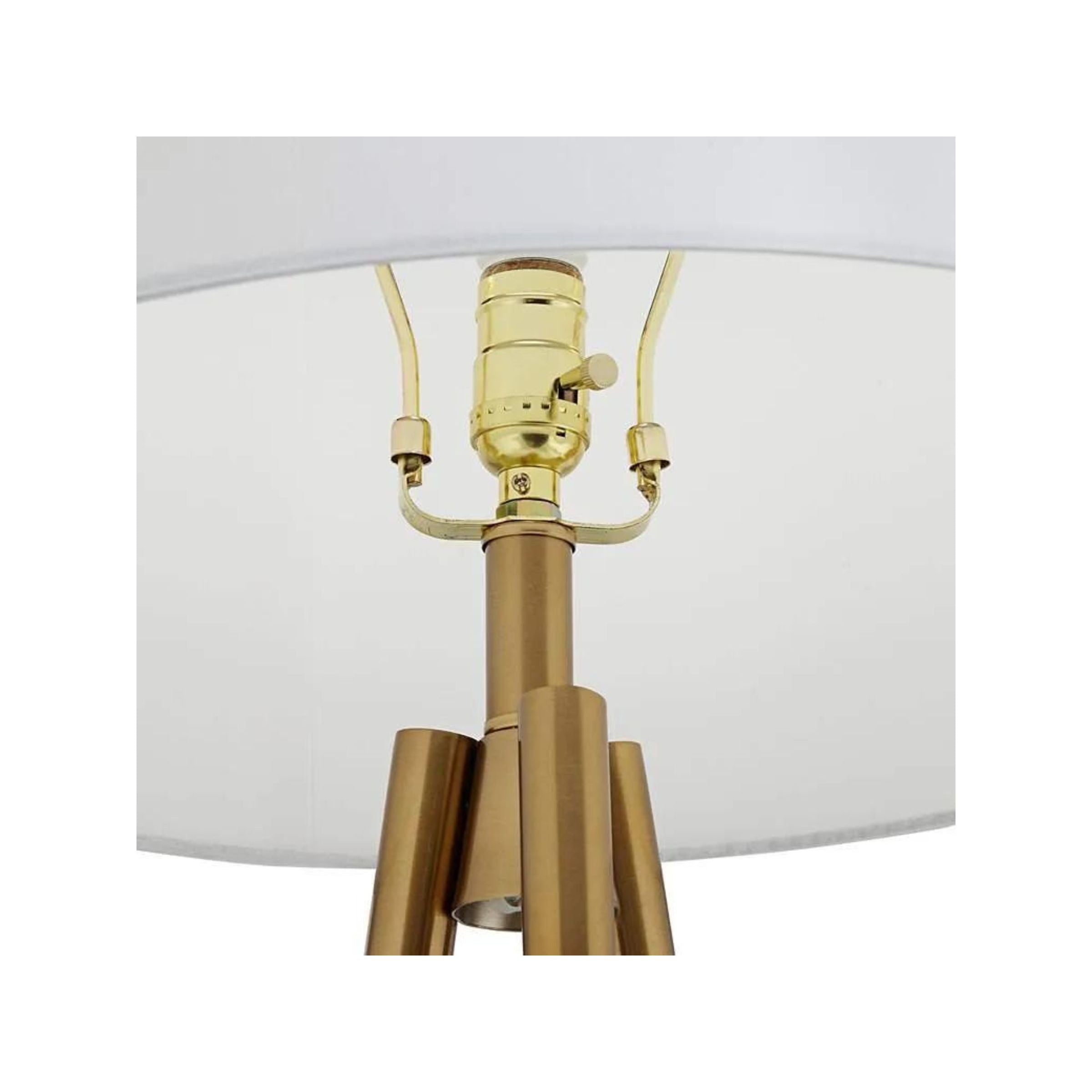 Black and Gold Tripod Floor Lamp 68"H