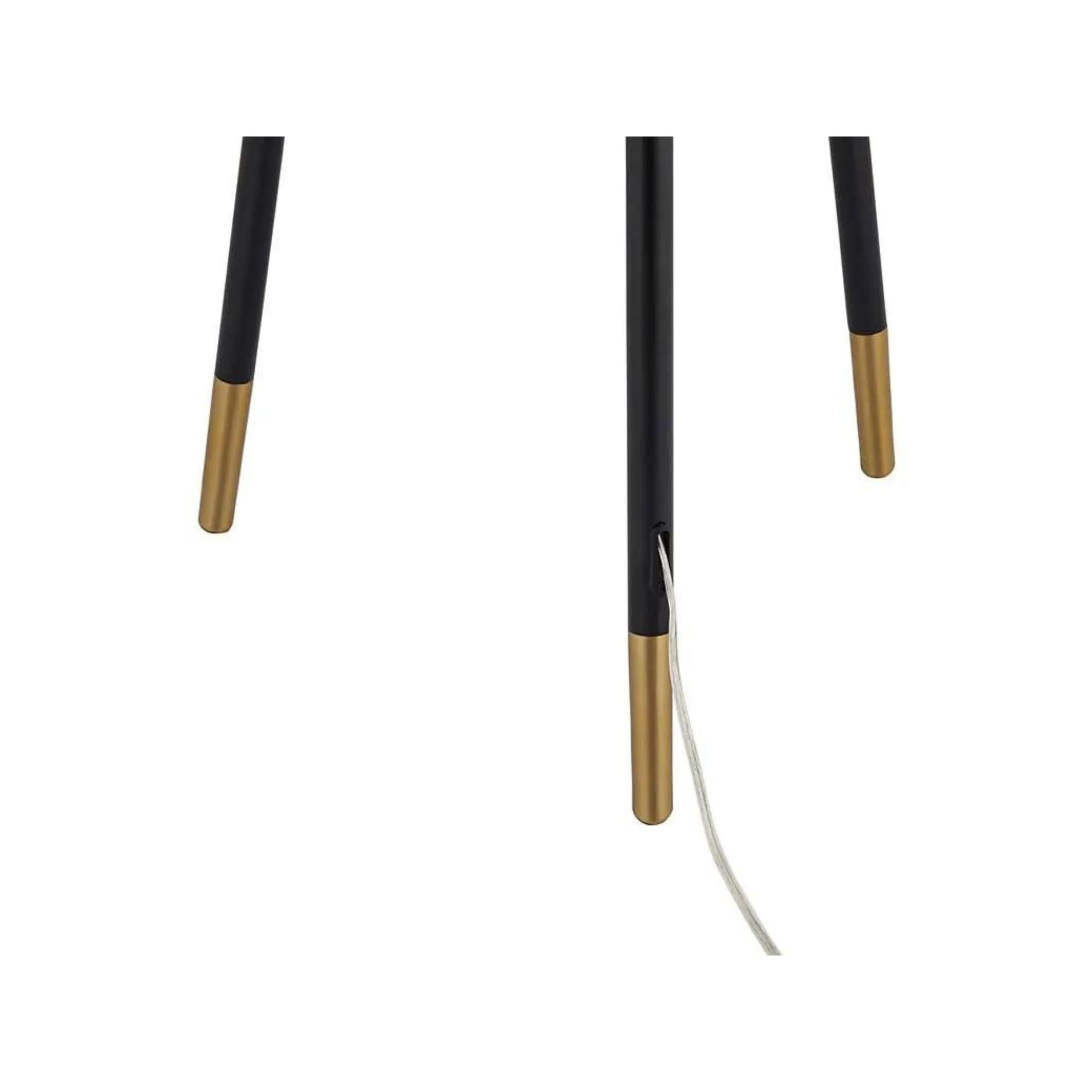 Black and Gold Tripod Floor Lamp 68"H