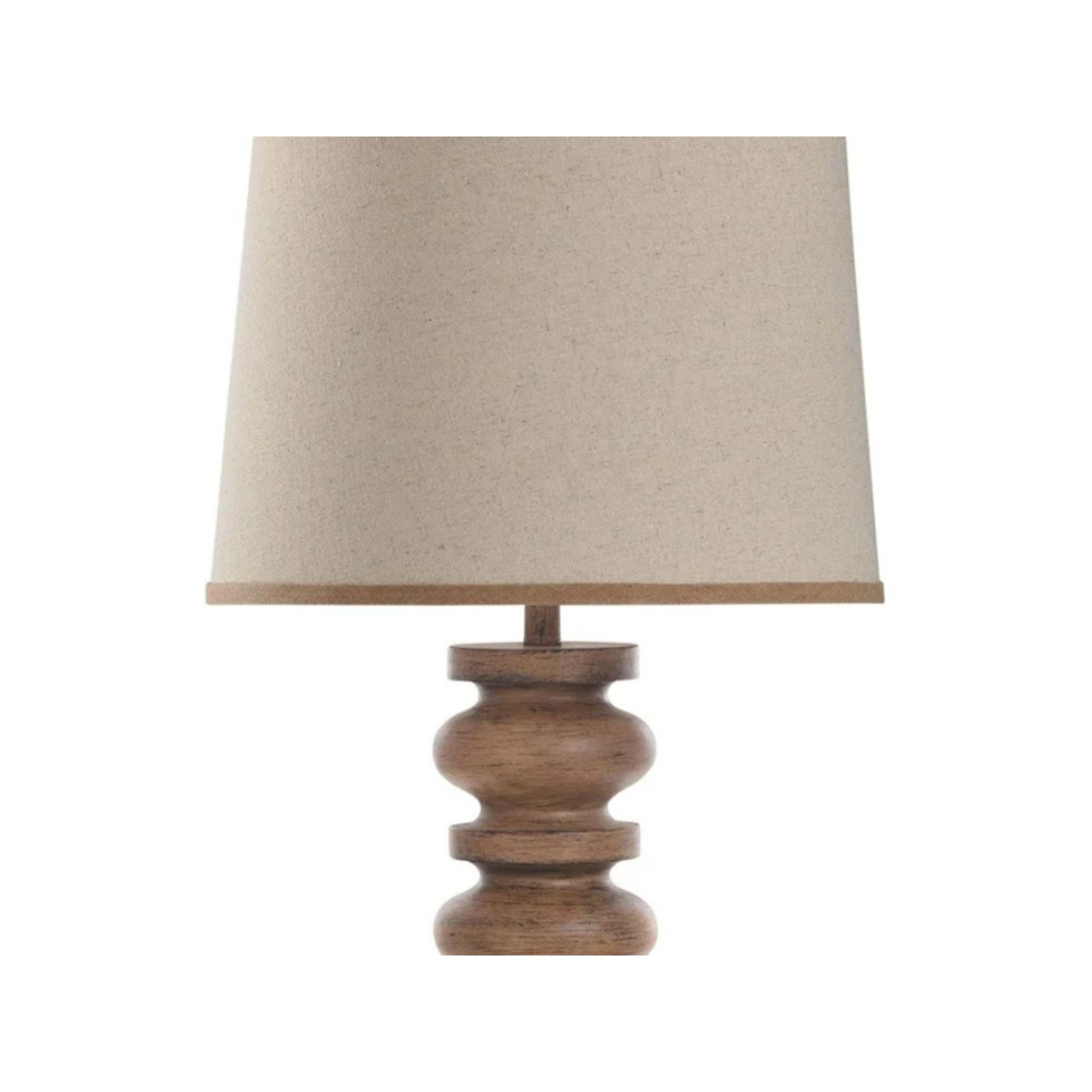 Brown Spindle Floor Lamp 62"H