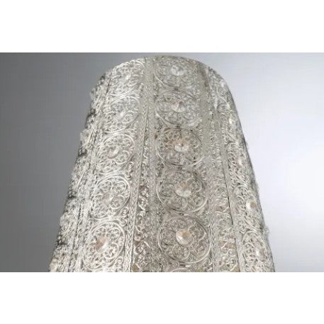 Silver Pierced Bling Metal Floor Lamp 43"H