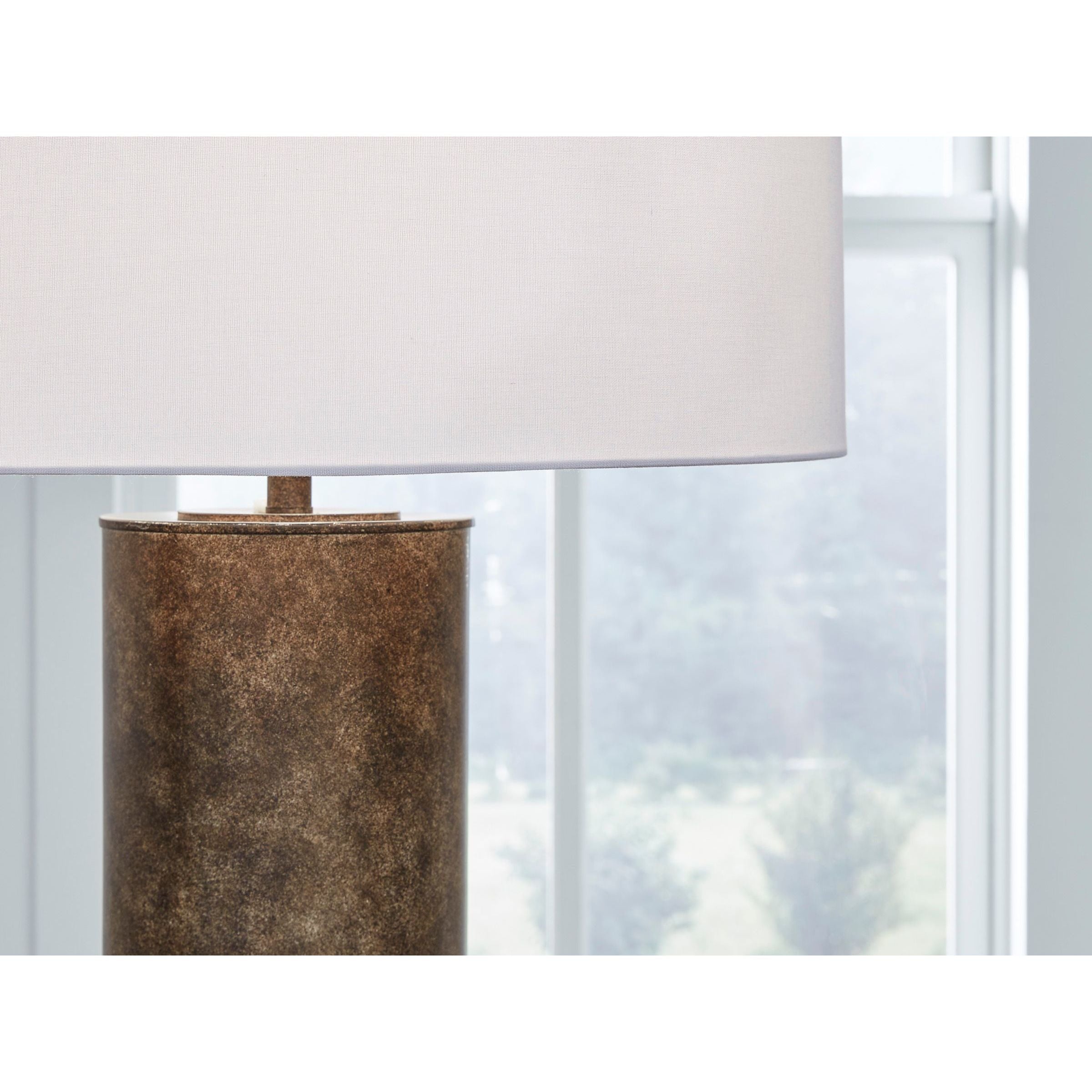 Bronze Metal Floor Lamp 65.5"H
