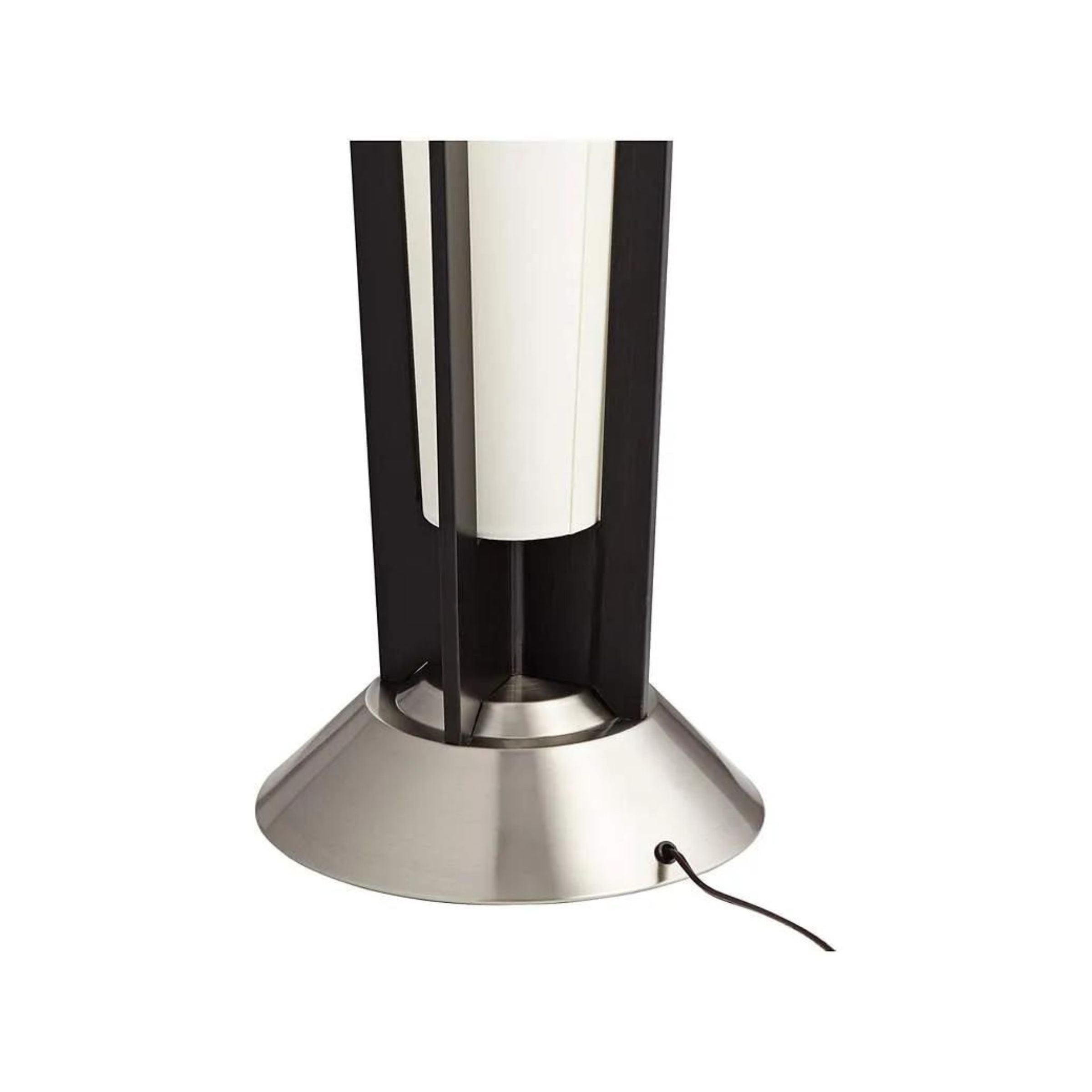 Black and Nickel Cone Uplight Floor Lamp 63"H