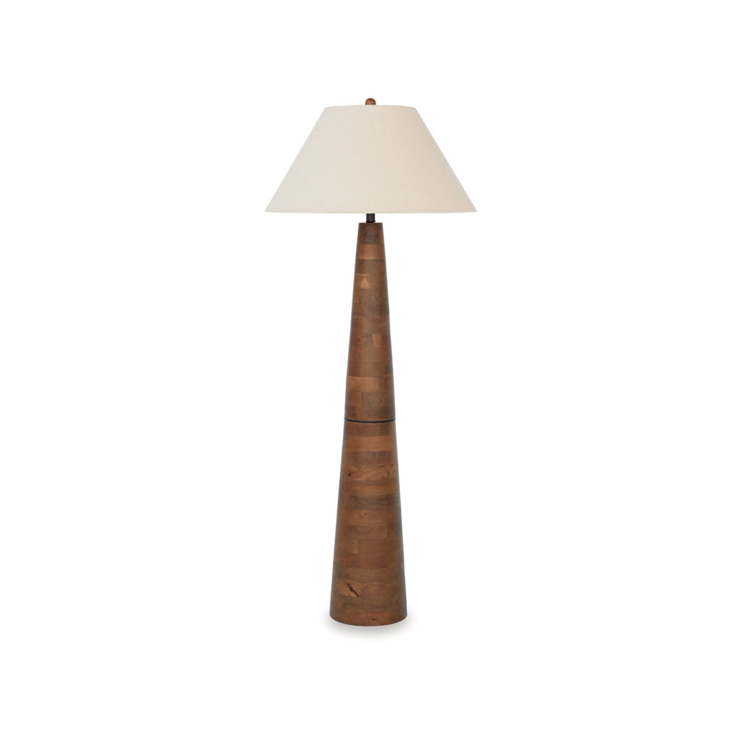 Honey Wood Floor Lamp 58"H