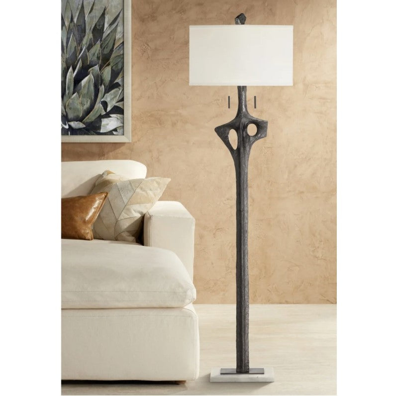 Black Sculpture Floor Lamp 66.75"H