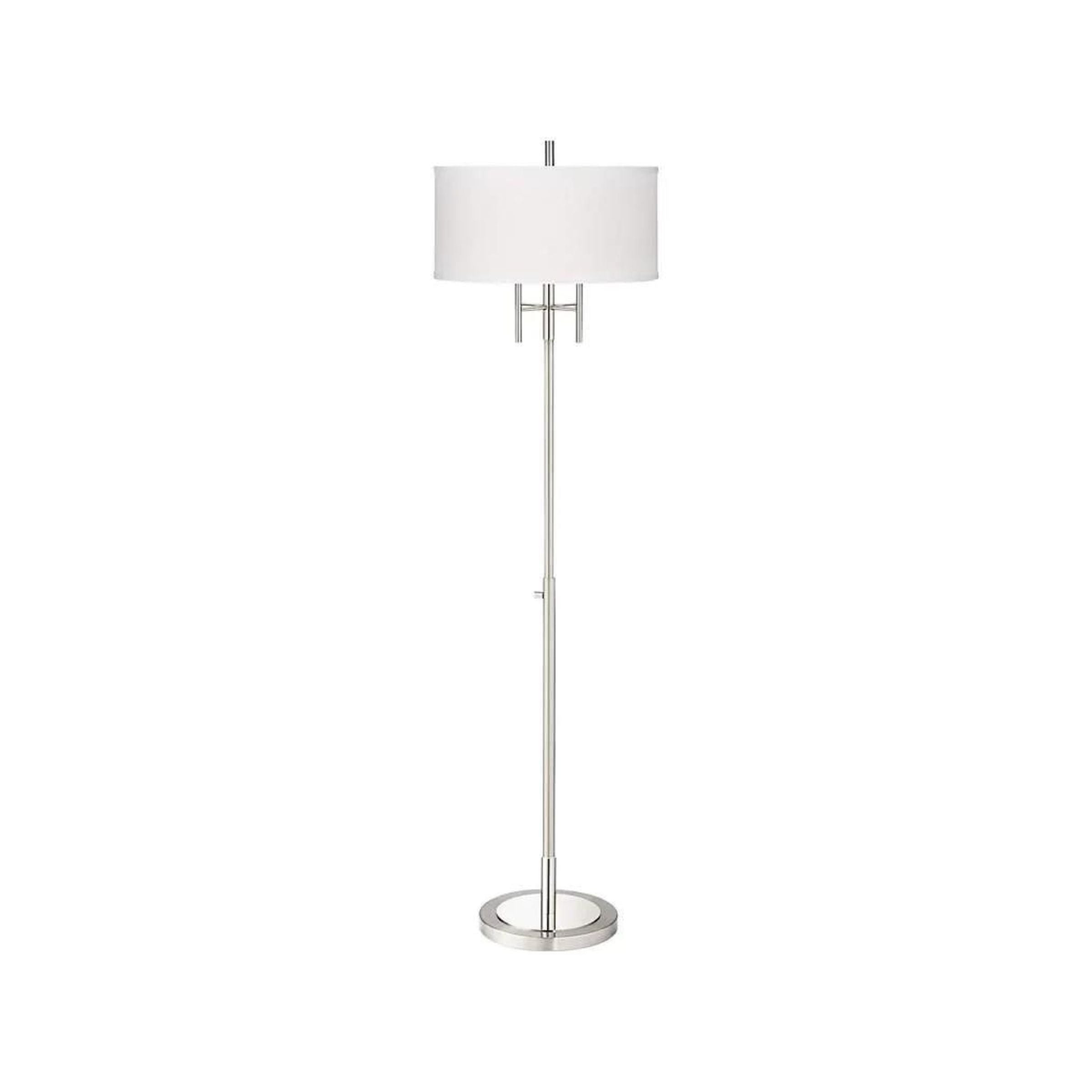 Nickel Floor Lamp 66"H