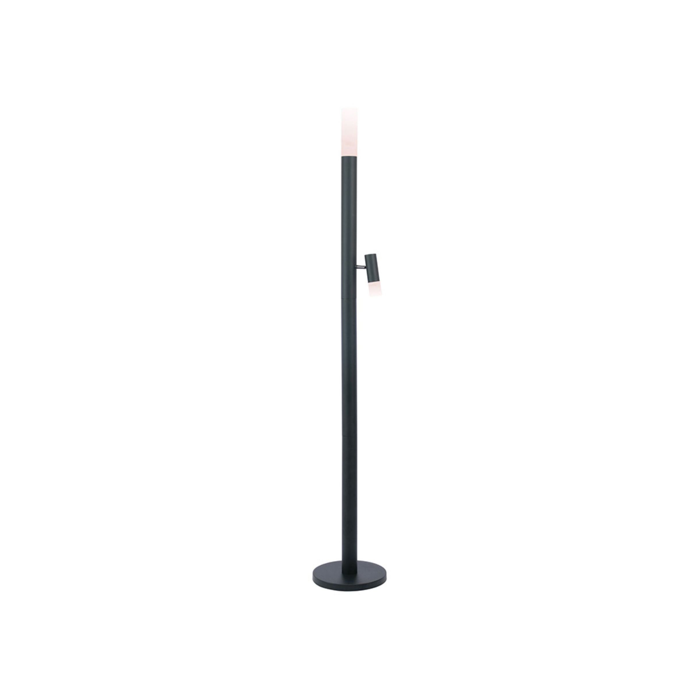 Black LED Reading Floor Lamp 70.75"H