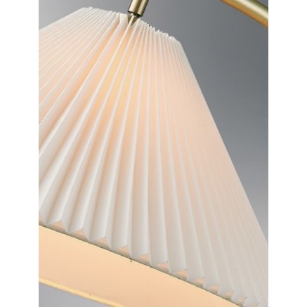 Antique Brass with Pleated Shade Floor Lamp 62.5"H