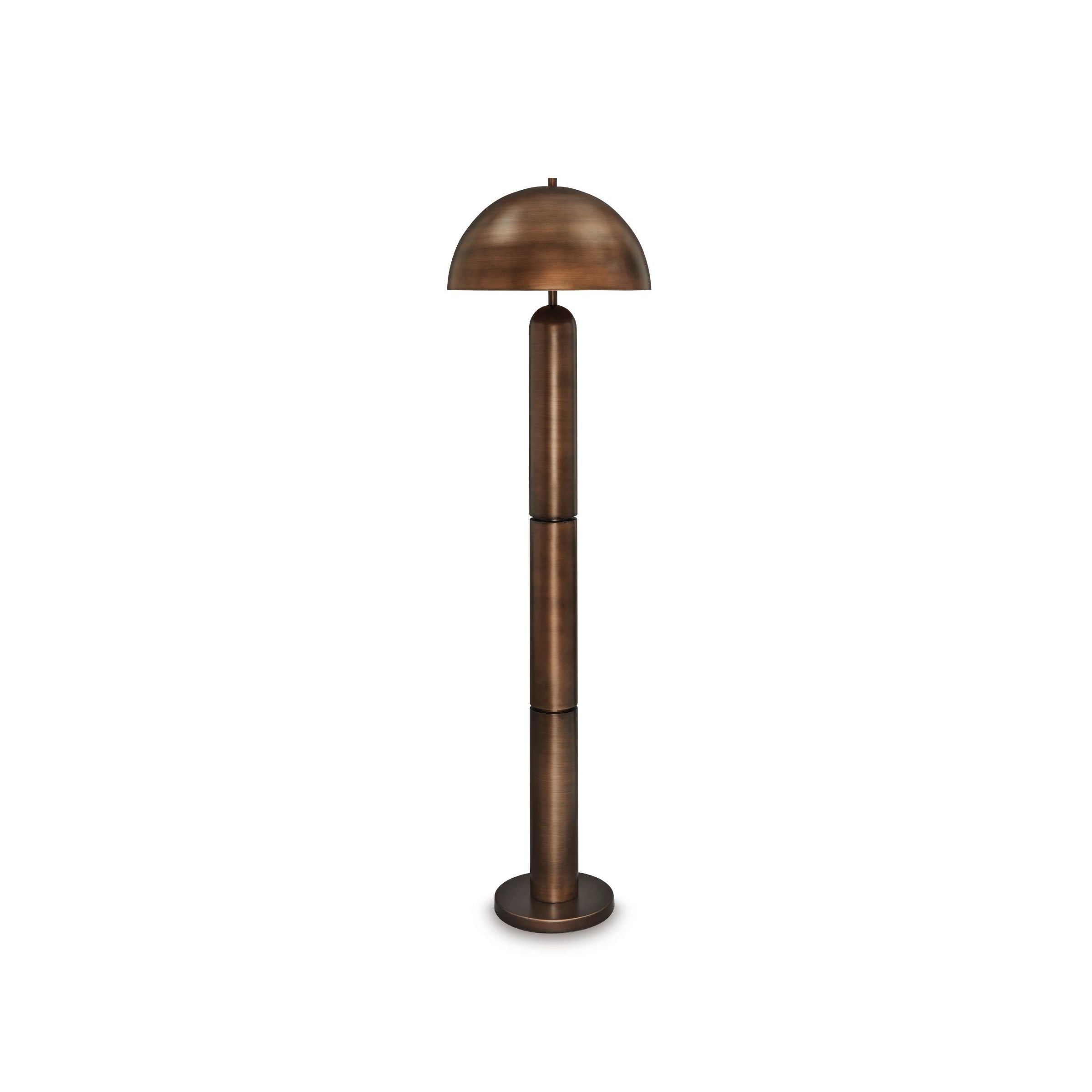Bronze Metal Dome Floor Lamp 61.5"H