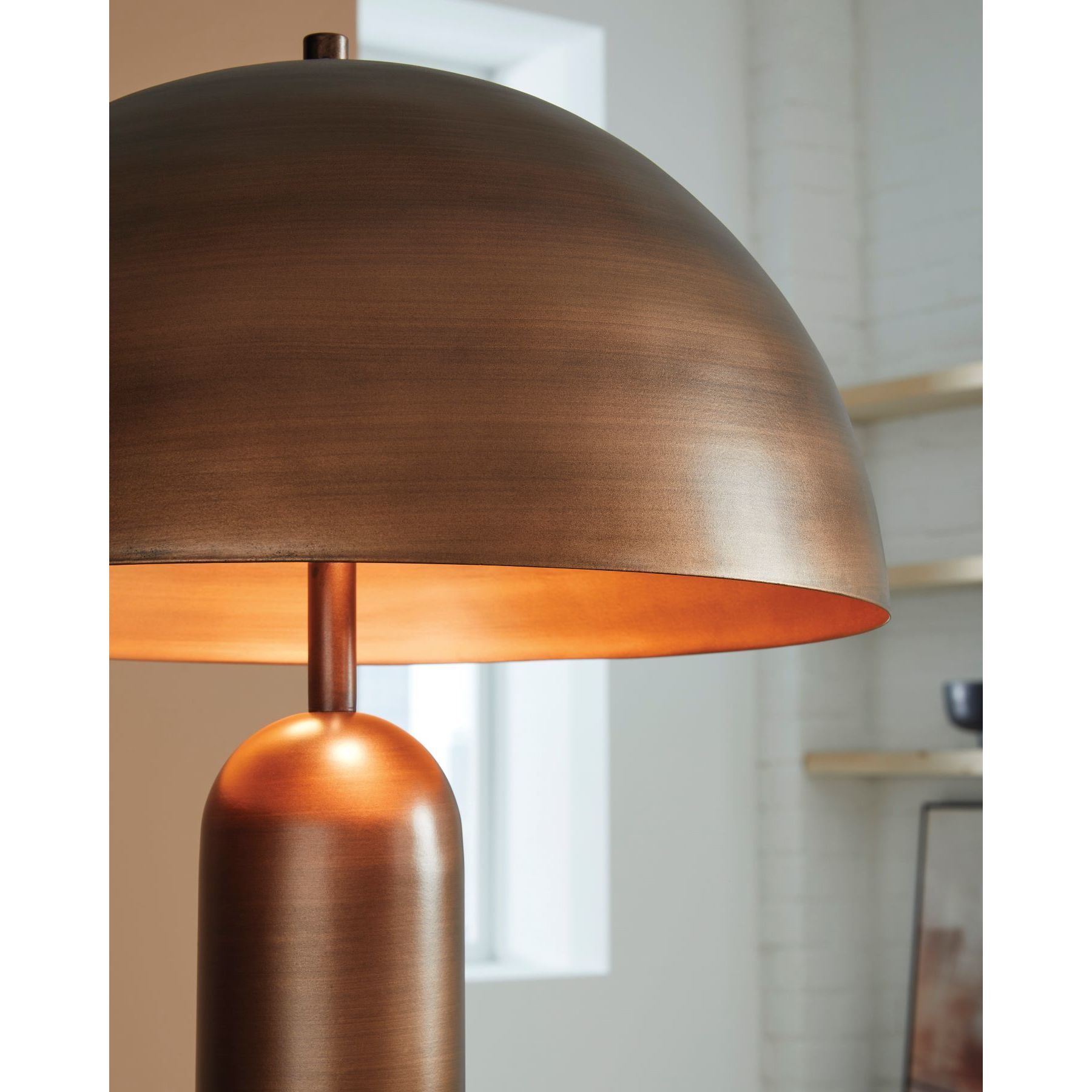 Bronze Metal Dome Floor Lamp 61.5"H