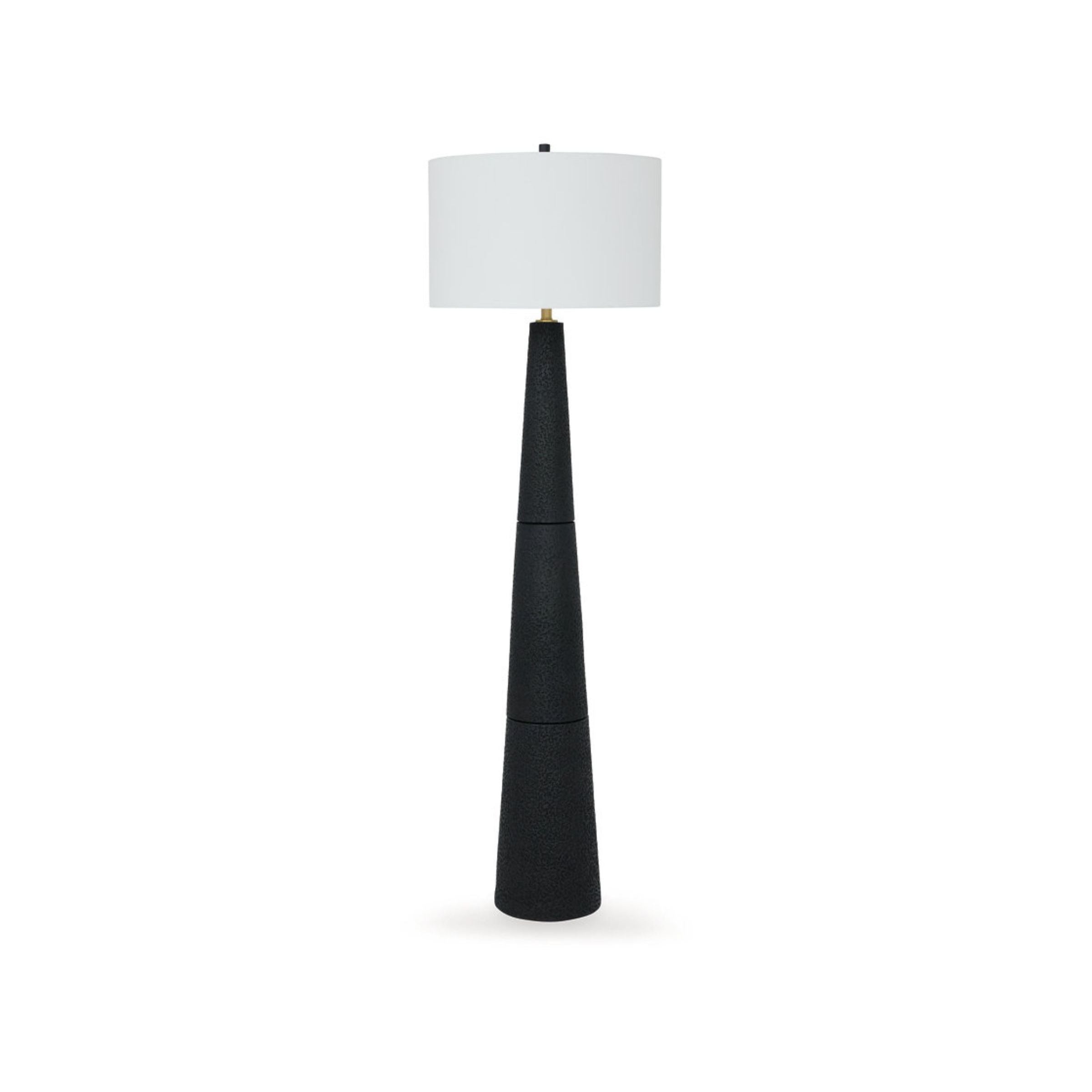 Black Textured Floor Lamp 69.5"H