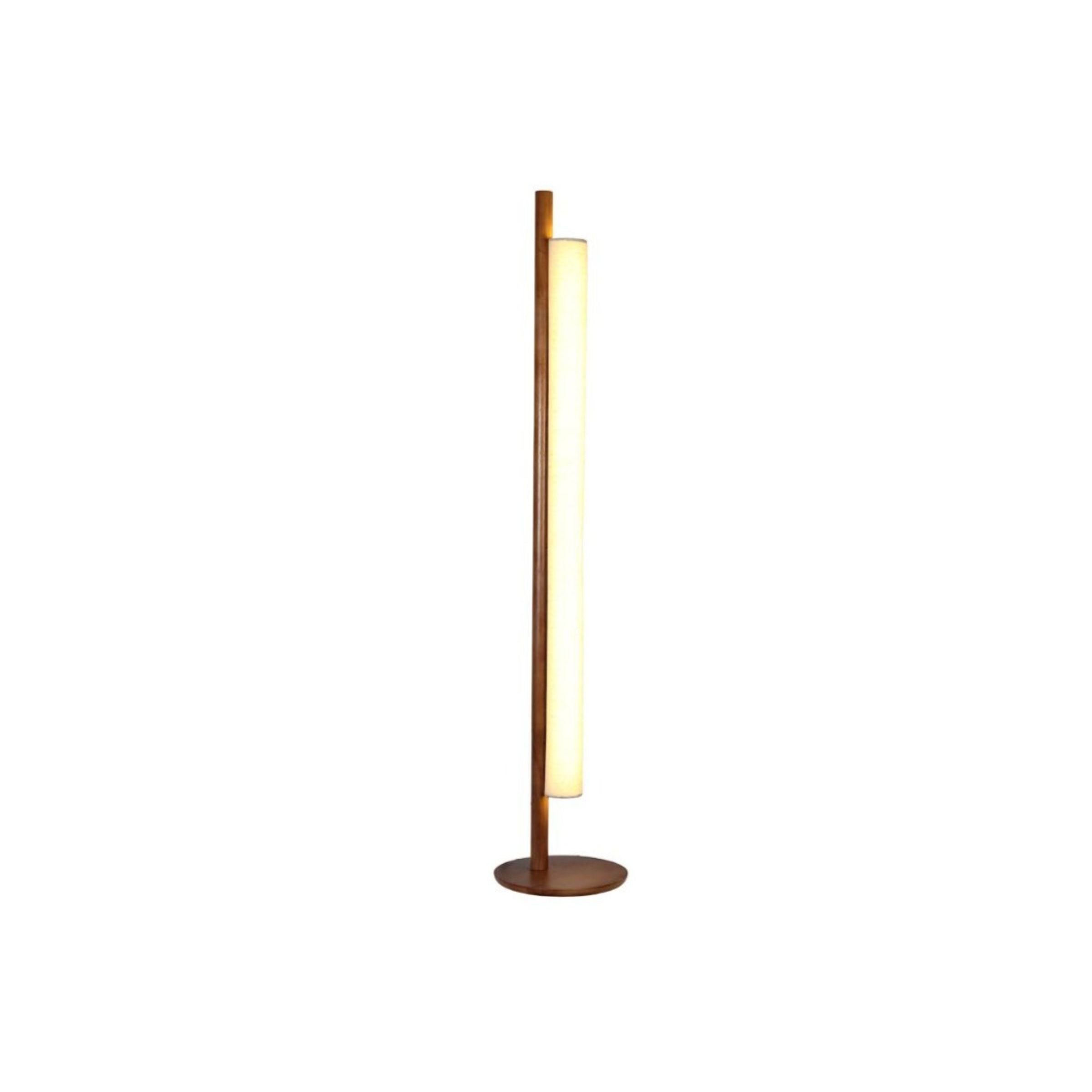 Medium Oak Finished LED Floor Lamp 43.5"H