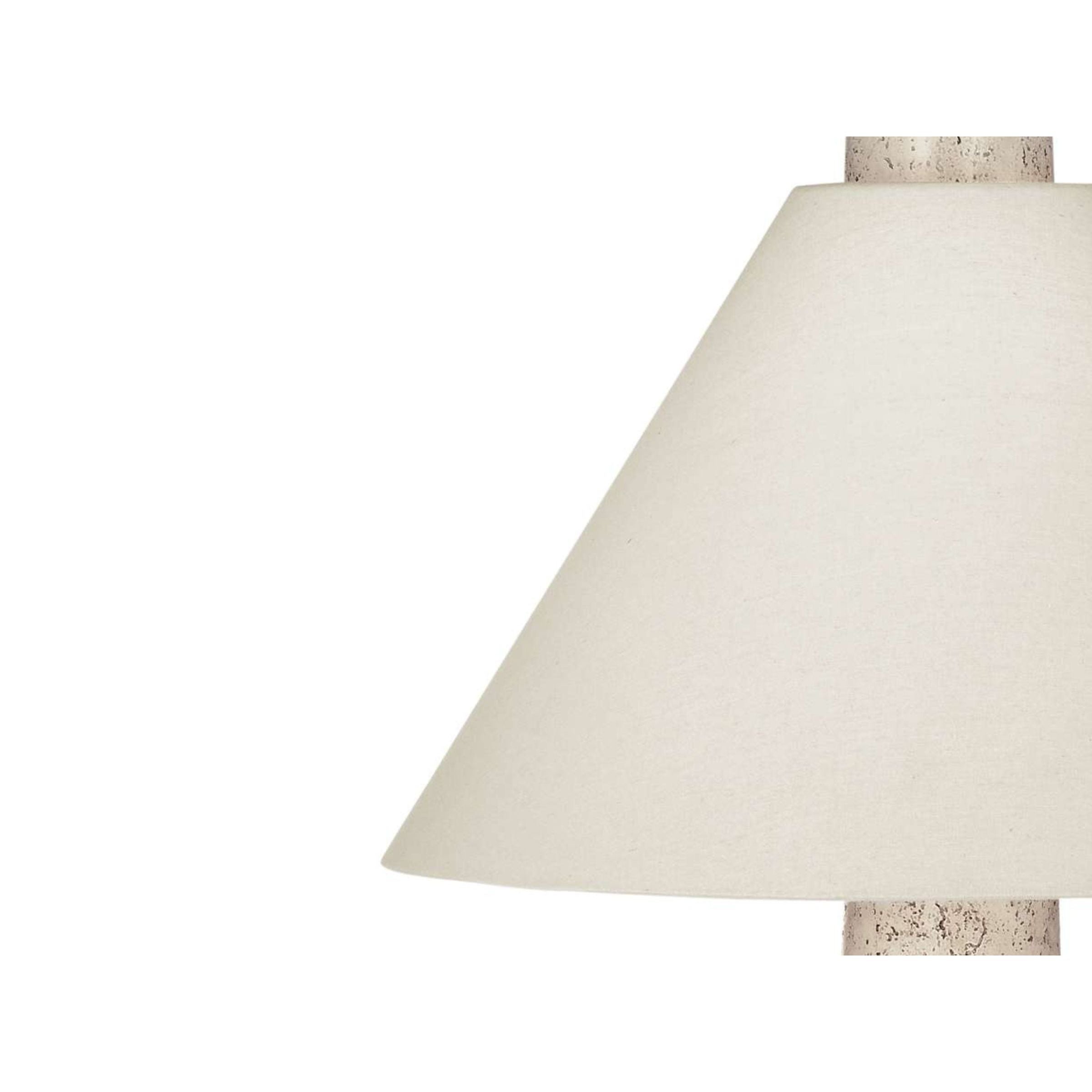 Cream Textured Cone Floor Lamp 63"H