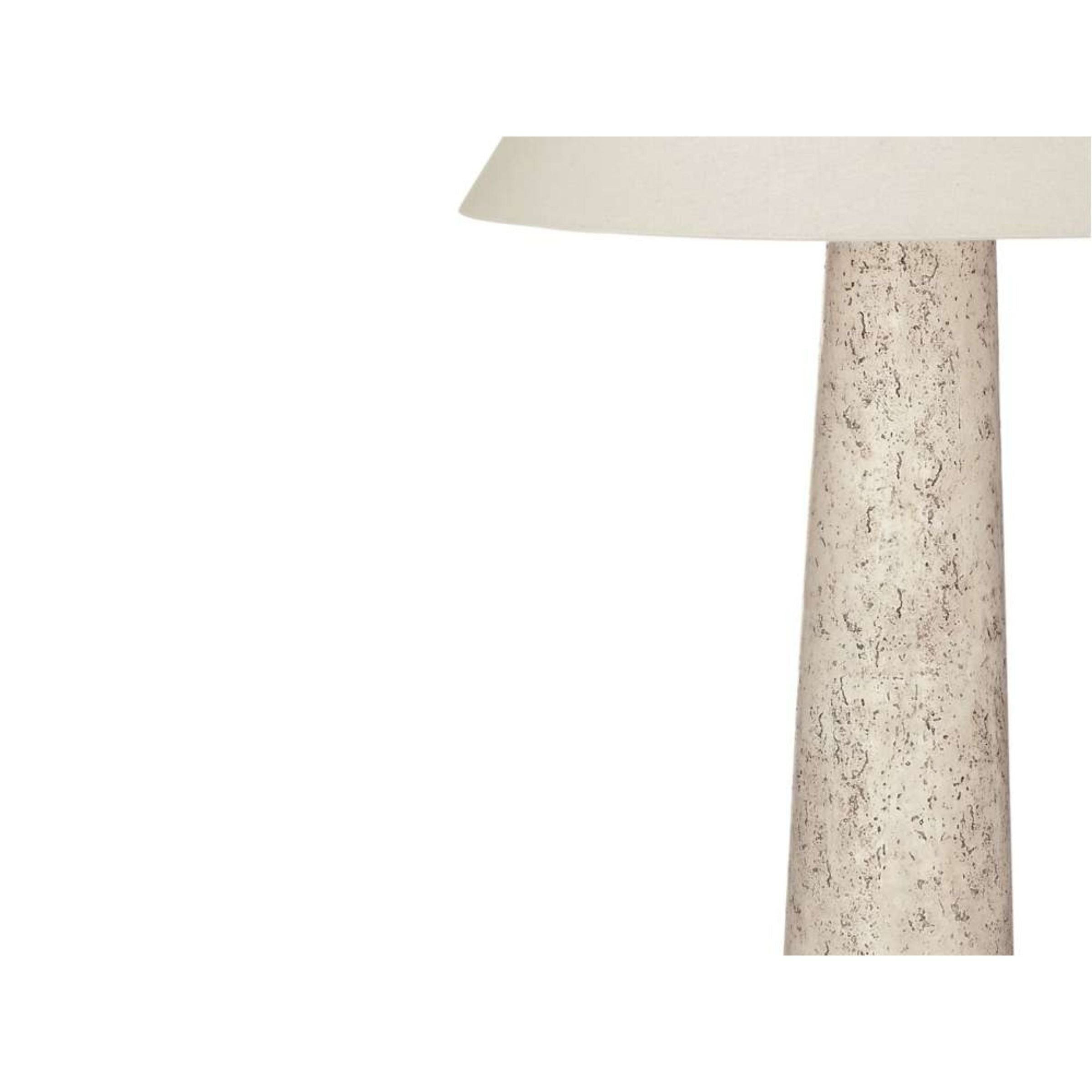 Cream Textured Cone Floor Lamp 63"H