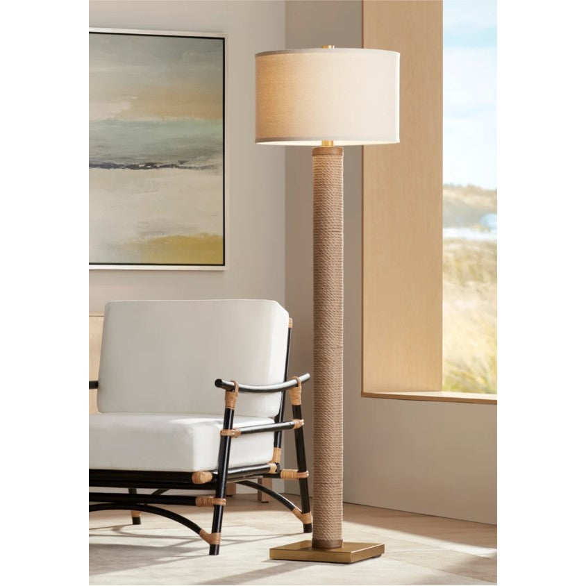 Rope Column Floor Lamp 64"H