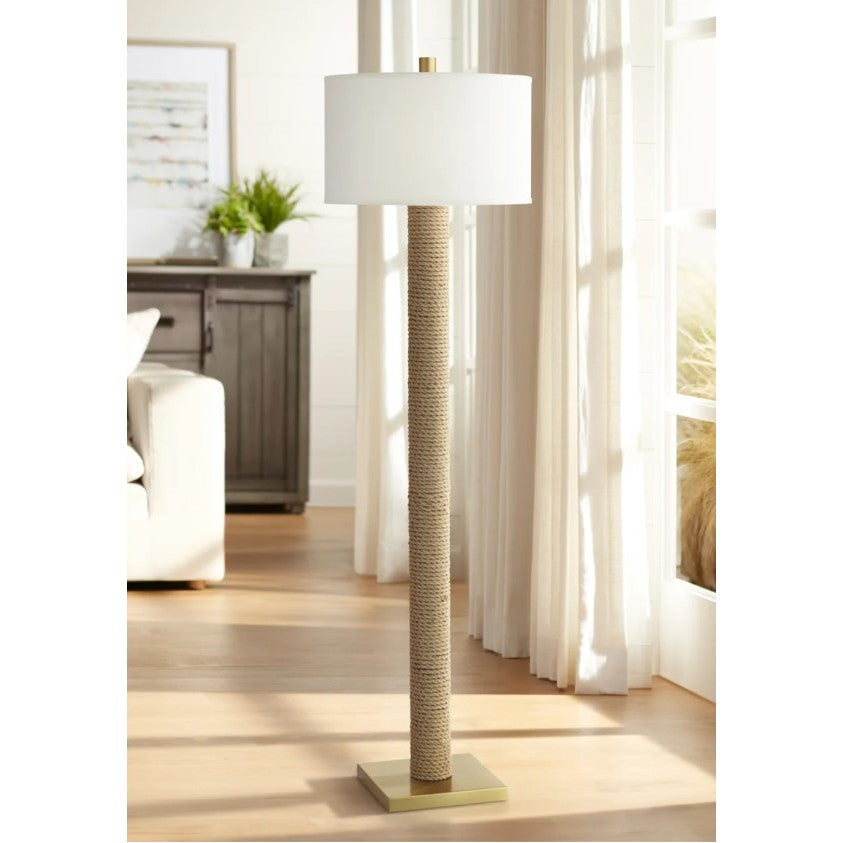 Rope Column Floor Lamp 64"H