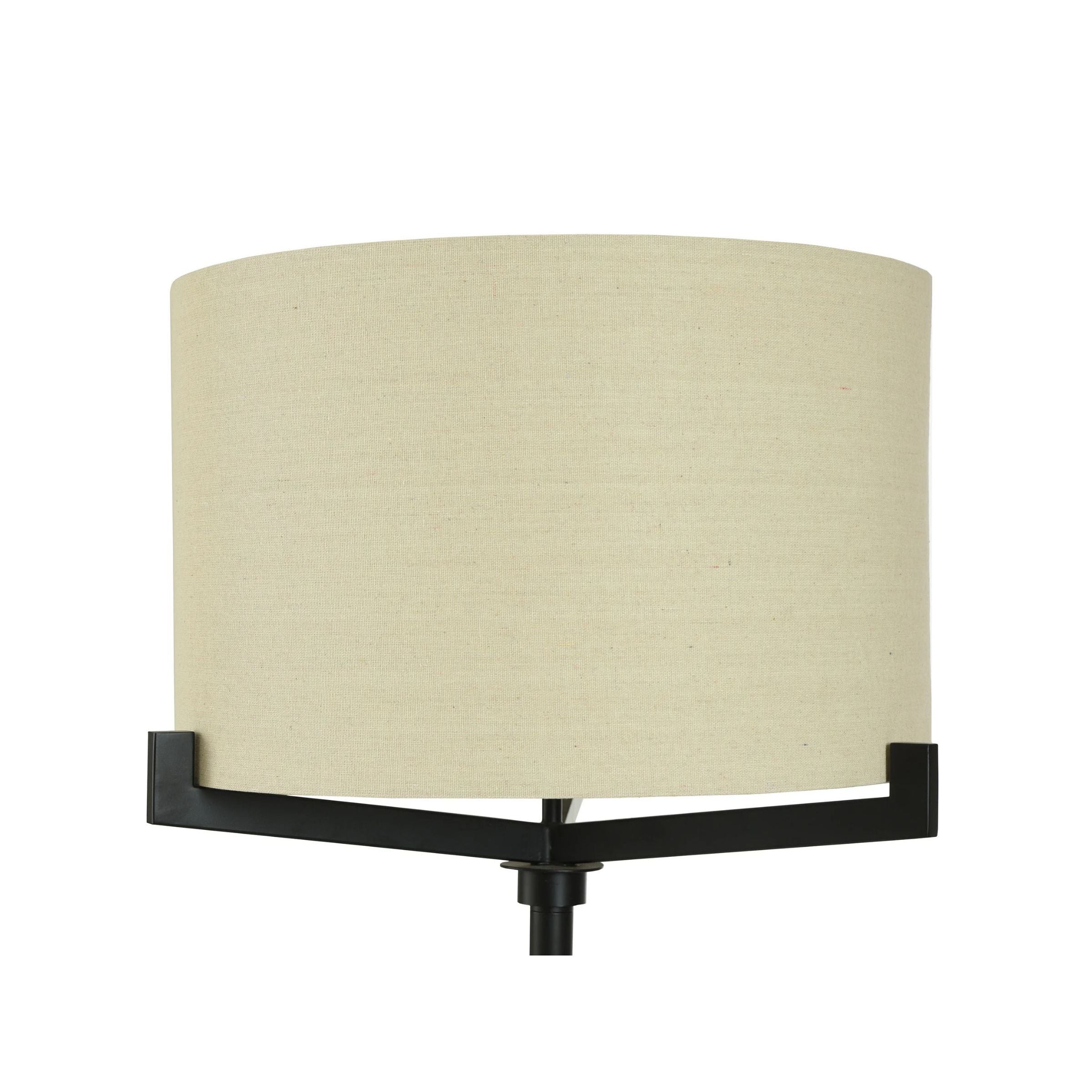 Brushed Black Metal Floor Lamp 63"H
