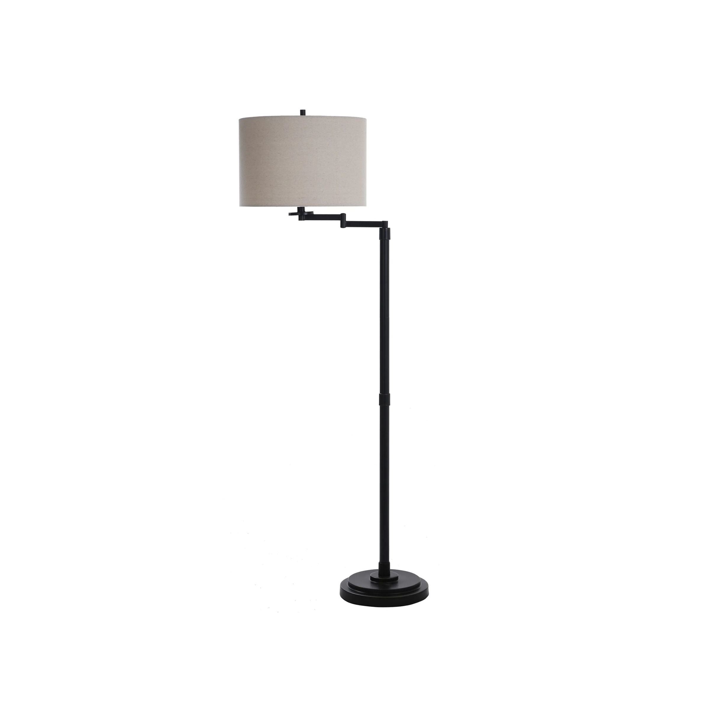 Bronze Swing Arm Floor Lamp 61"H