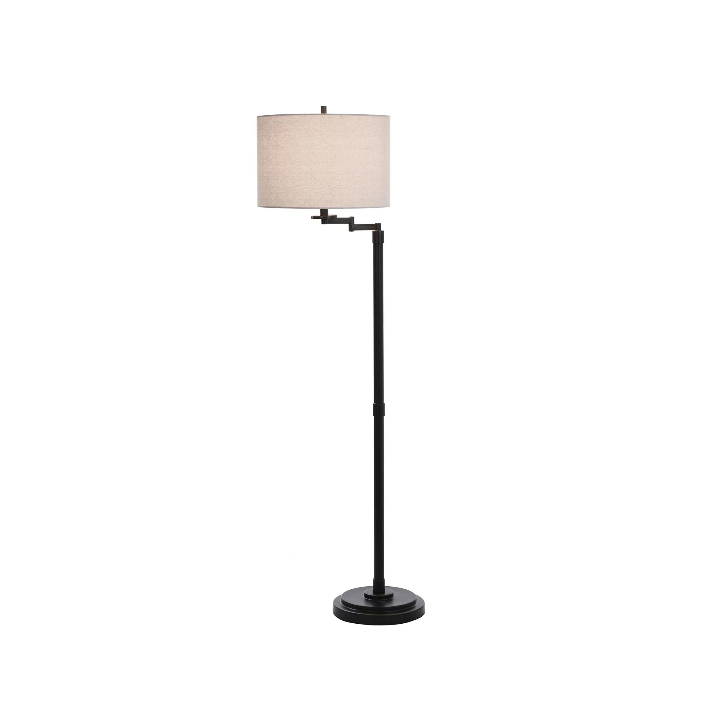Bronze Swing Arm Floor Lamp 61"H