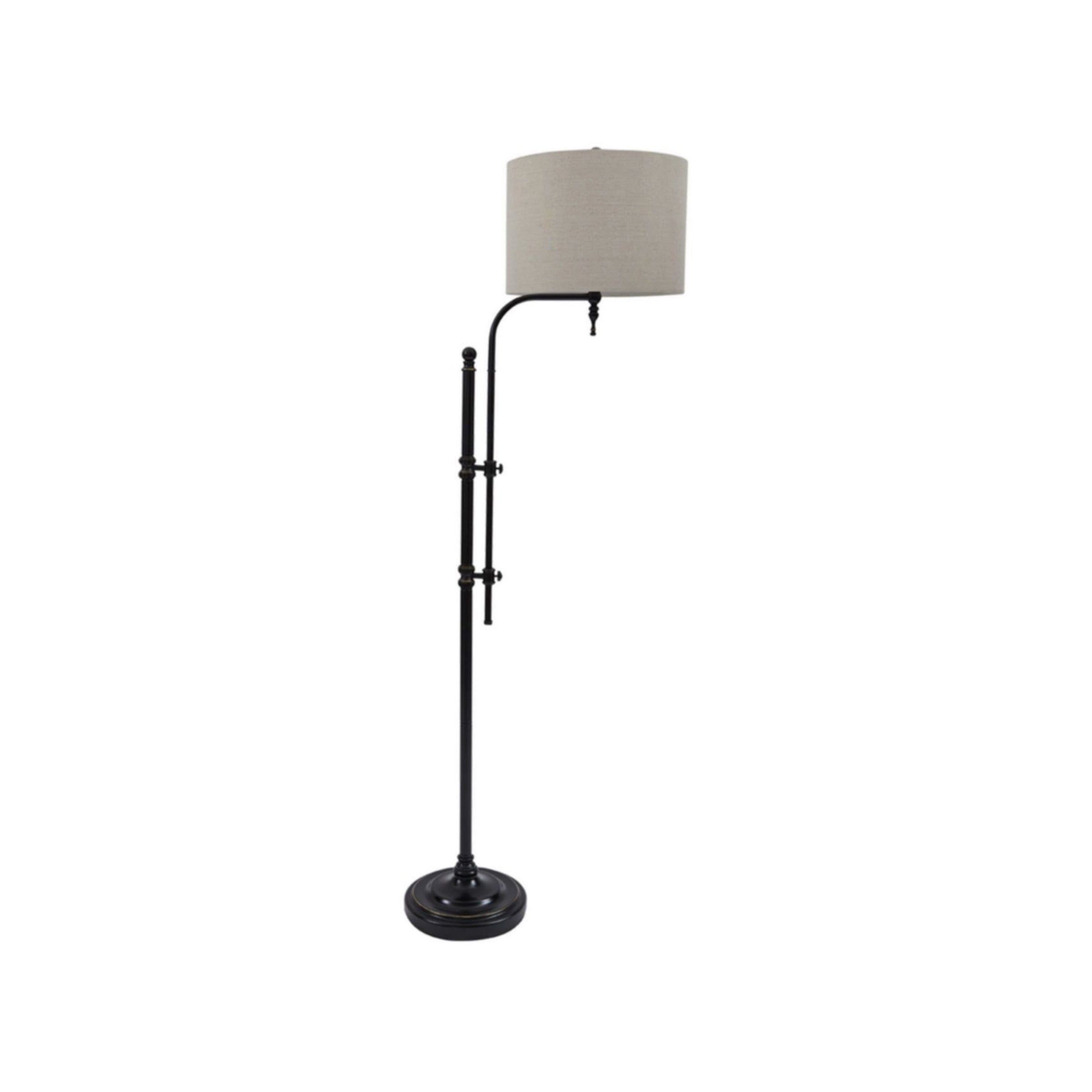 Black Metal Floor Lamp 66"H
