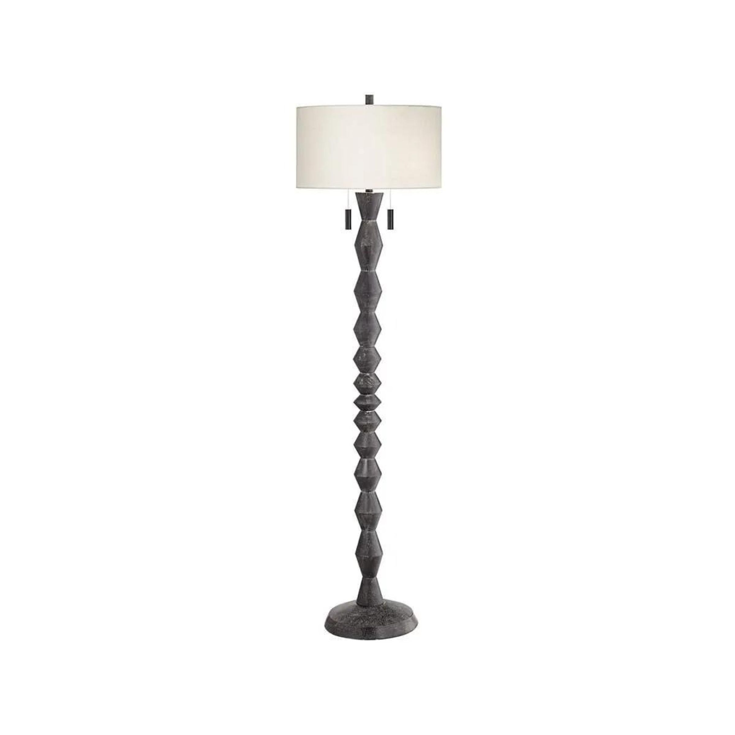 Black Wash Floor Lamp 75"H