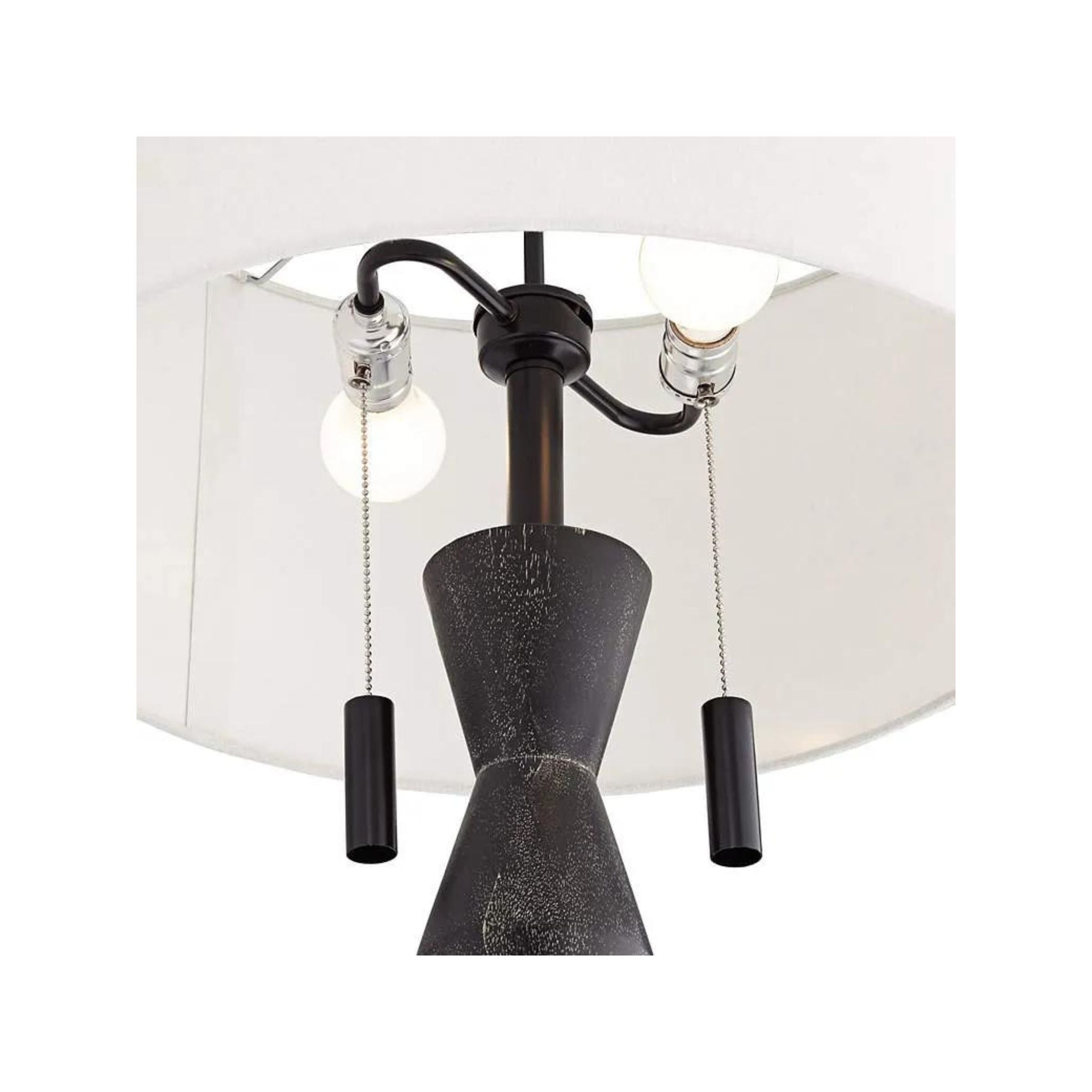 Black Wash Floor Lamp 75"H