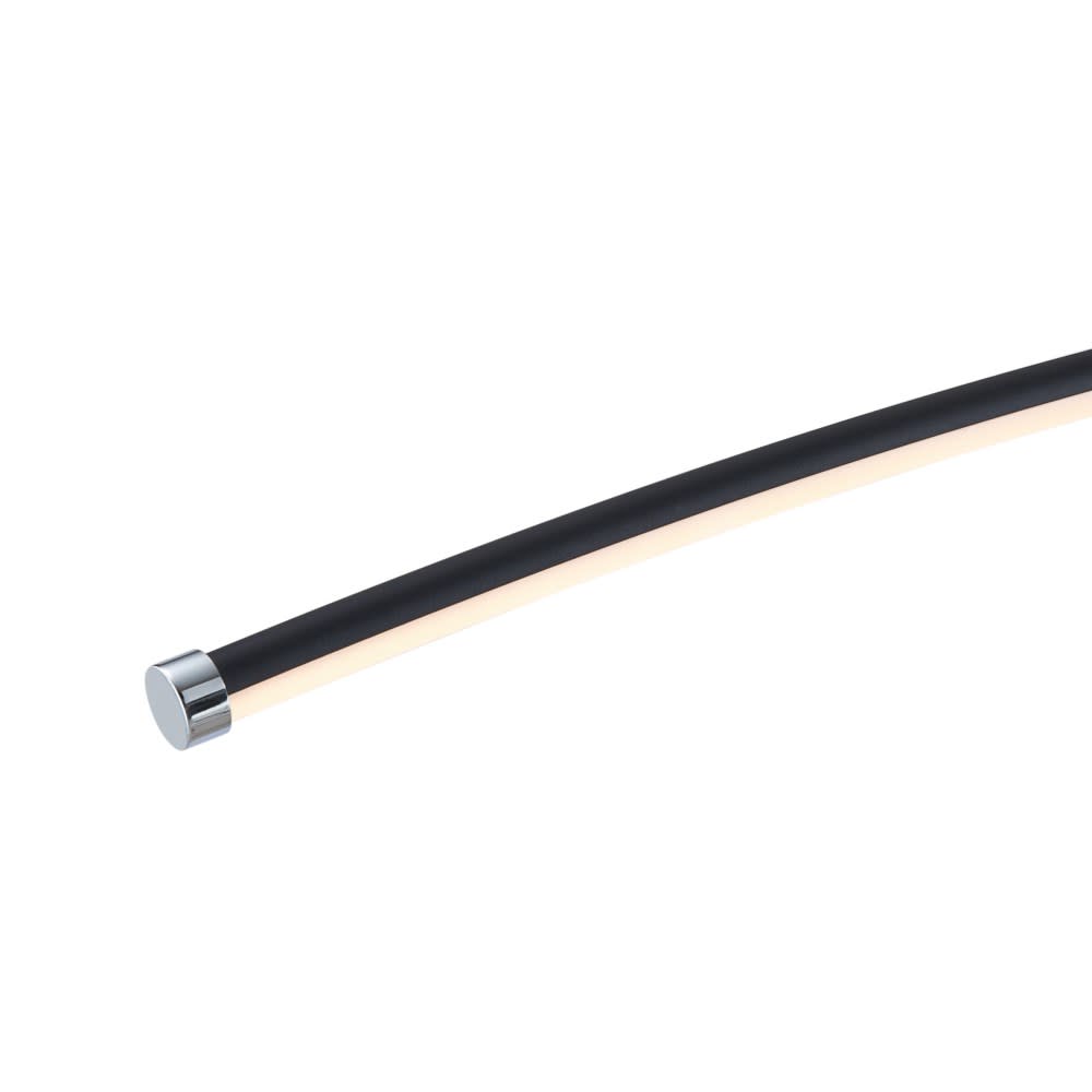Black LED Arc Lamp 80"H