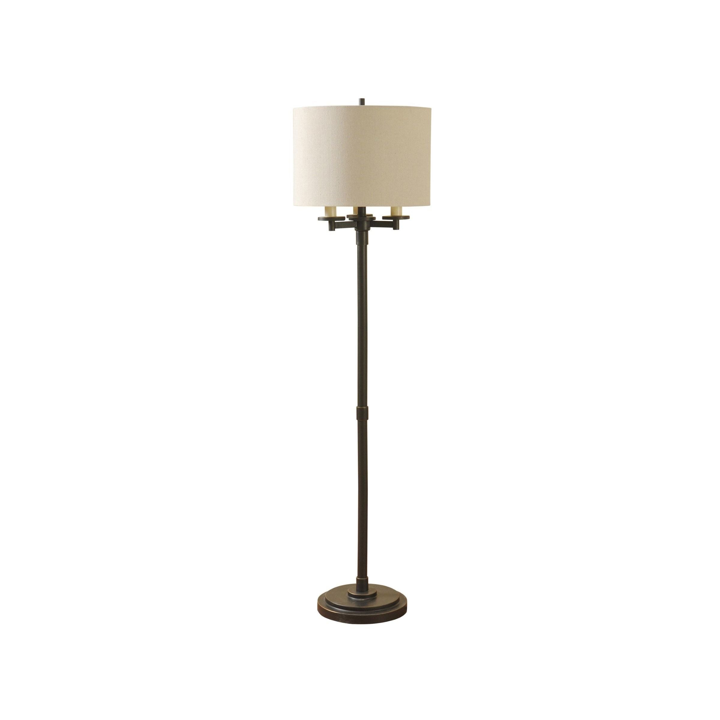 Bronze Finish Floor Lamp 65.5"H