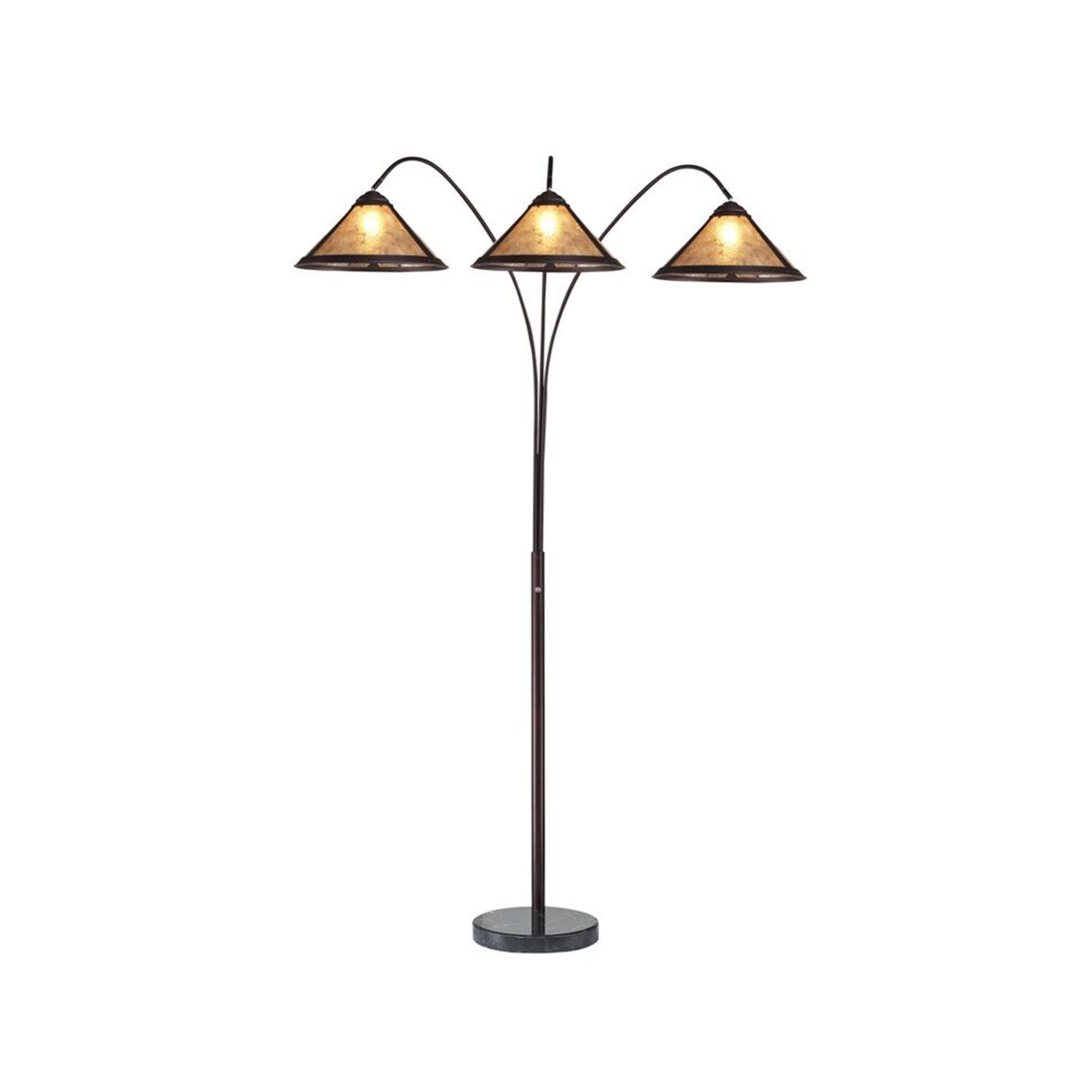 Mica 3-Lite Floor Arc Lamp 82"H