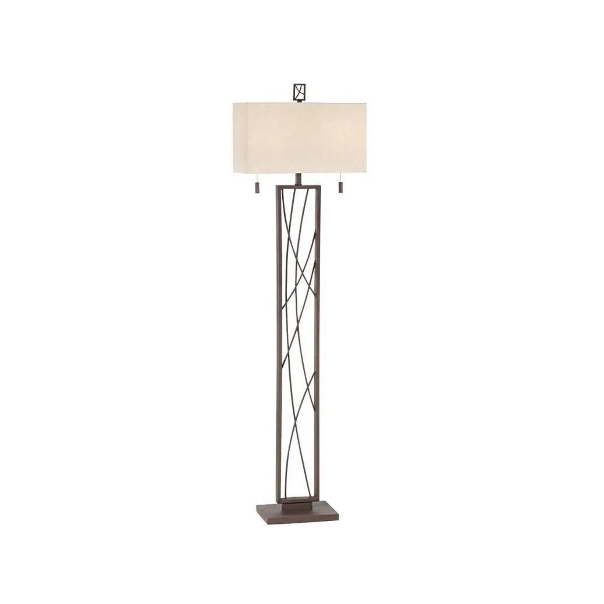 Criscross Metal Floor Lamp 64"H