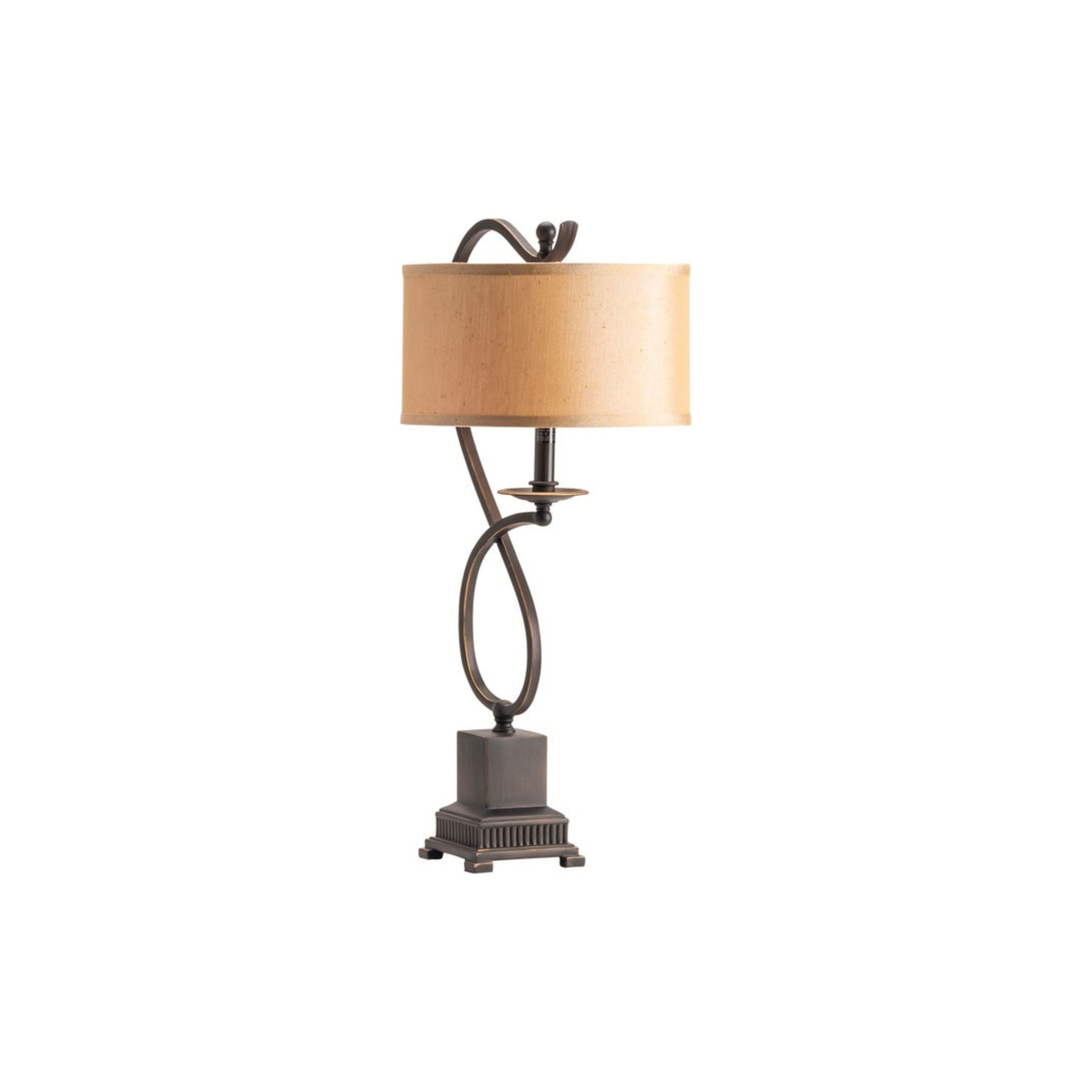 Bronze Twist Table Lamp 27"H