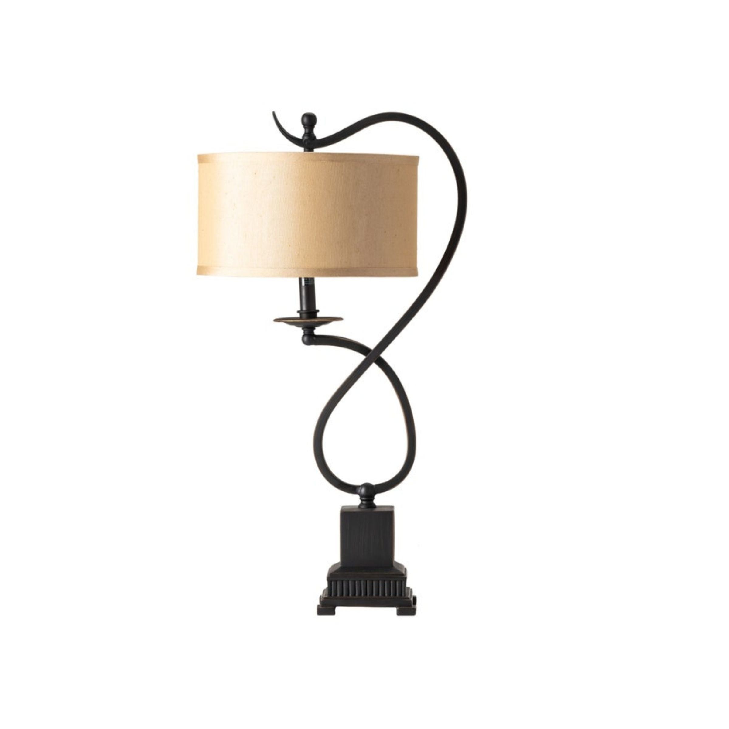 Bronze Twist Table Lamp 27"H