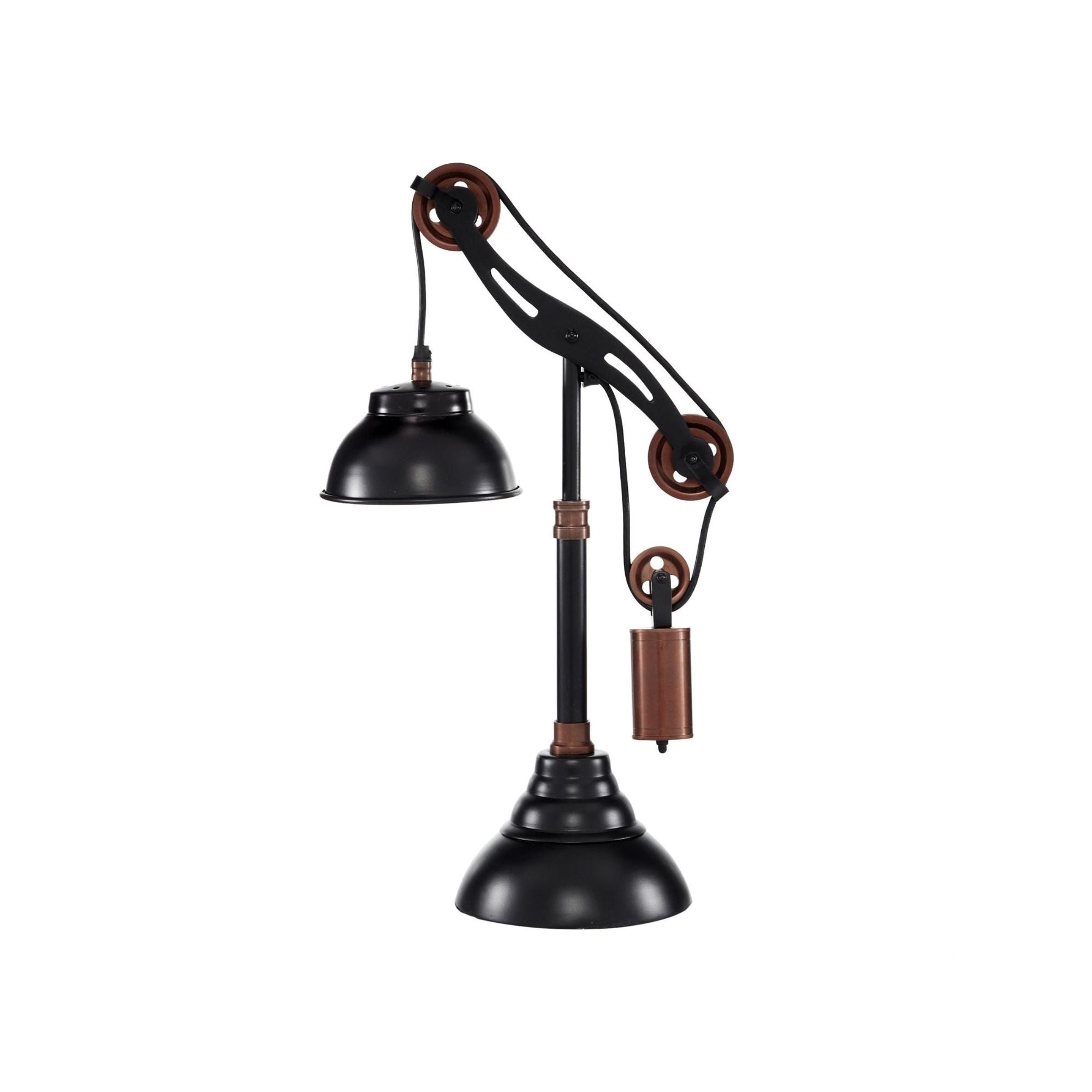 Metal Pully Desk Lamp 24"H