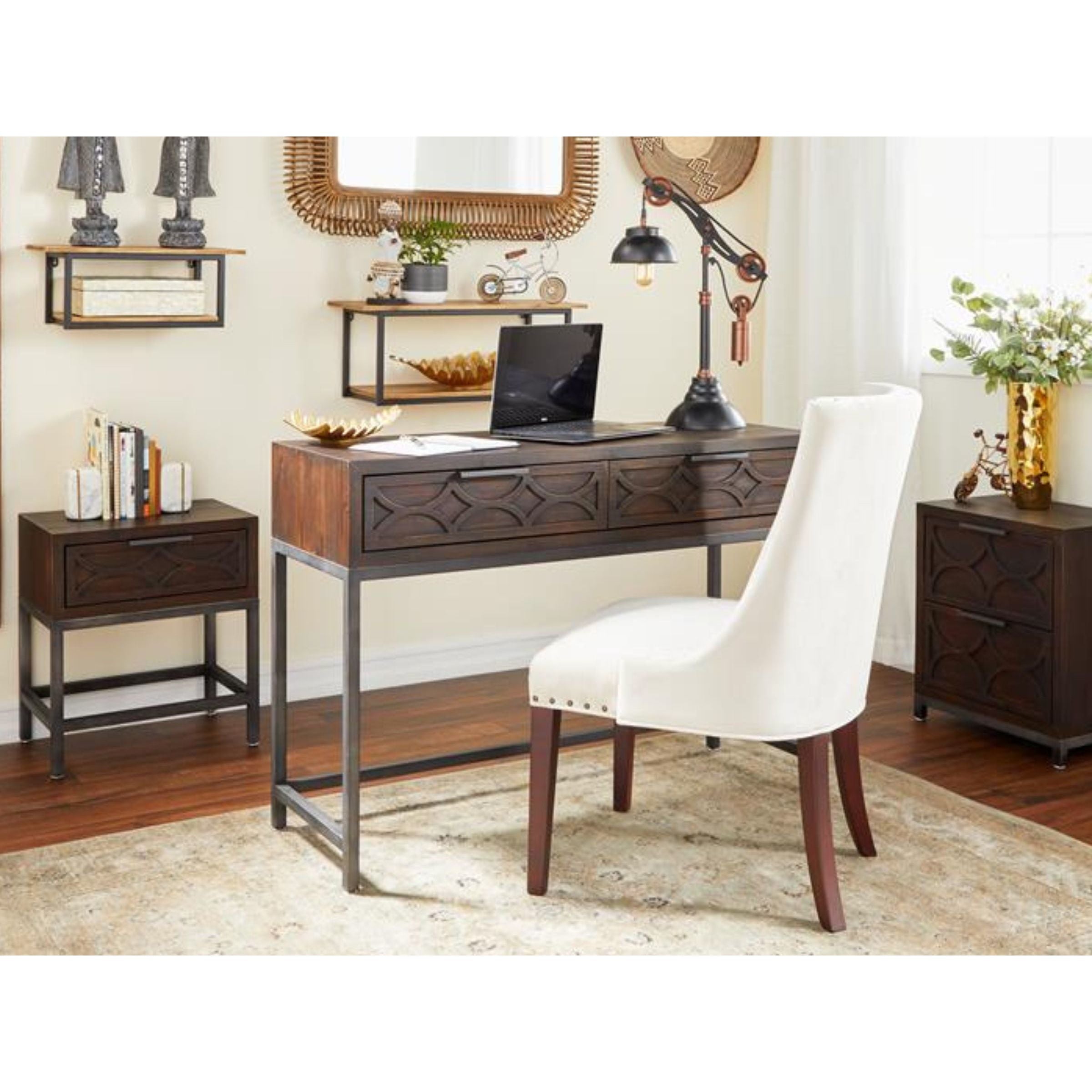 Metal Pully Desk Lamp 24"H