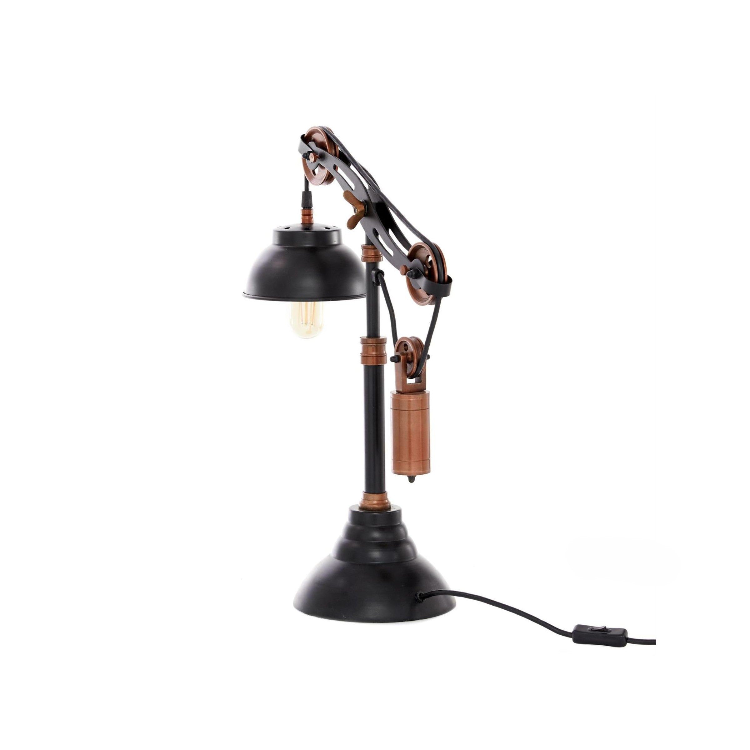 Metal Pully Desk Lamp 24"H