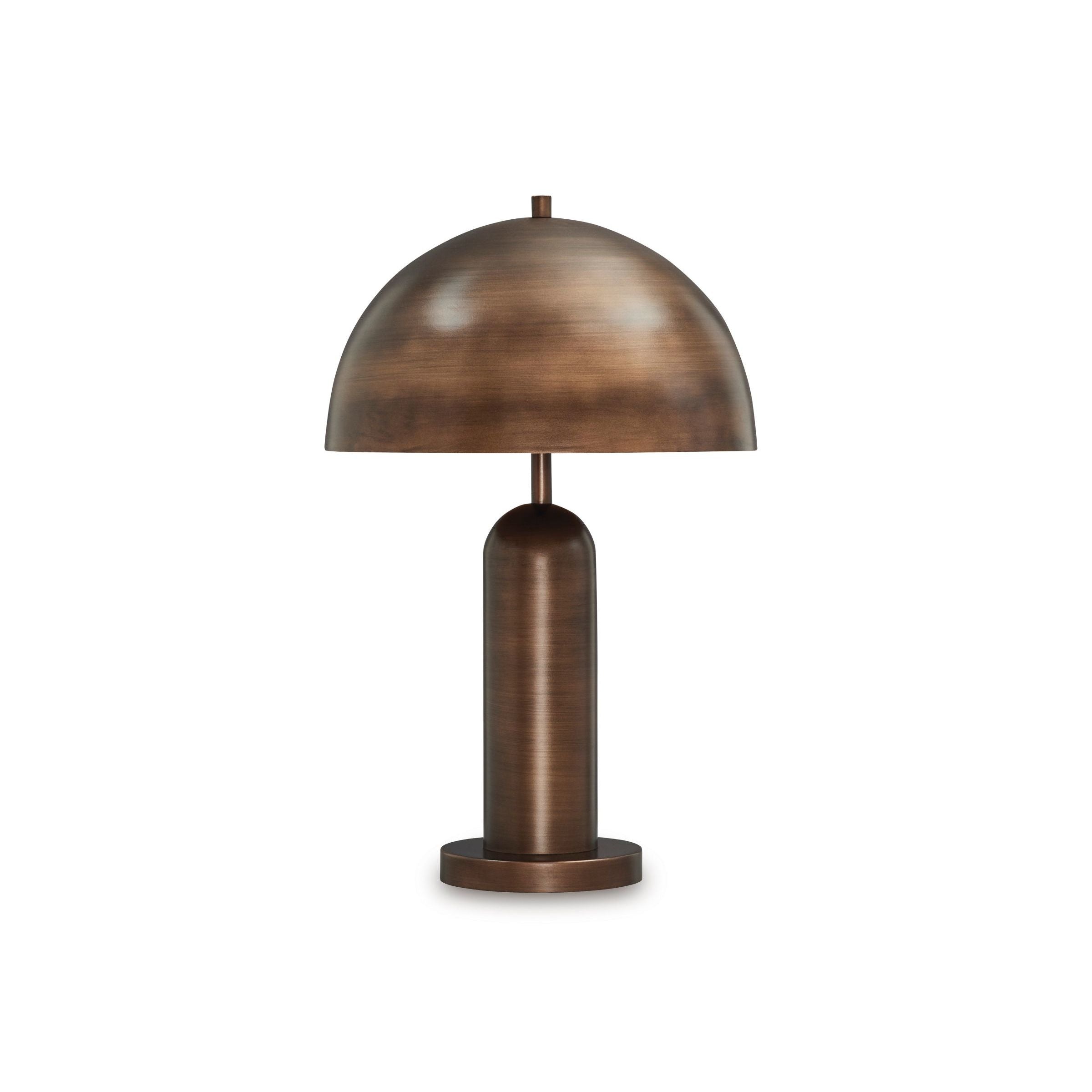 Bronze Metal Dome Table Lamp 24"H