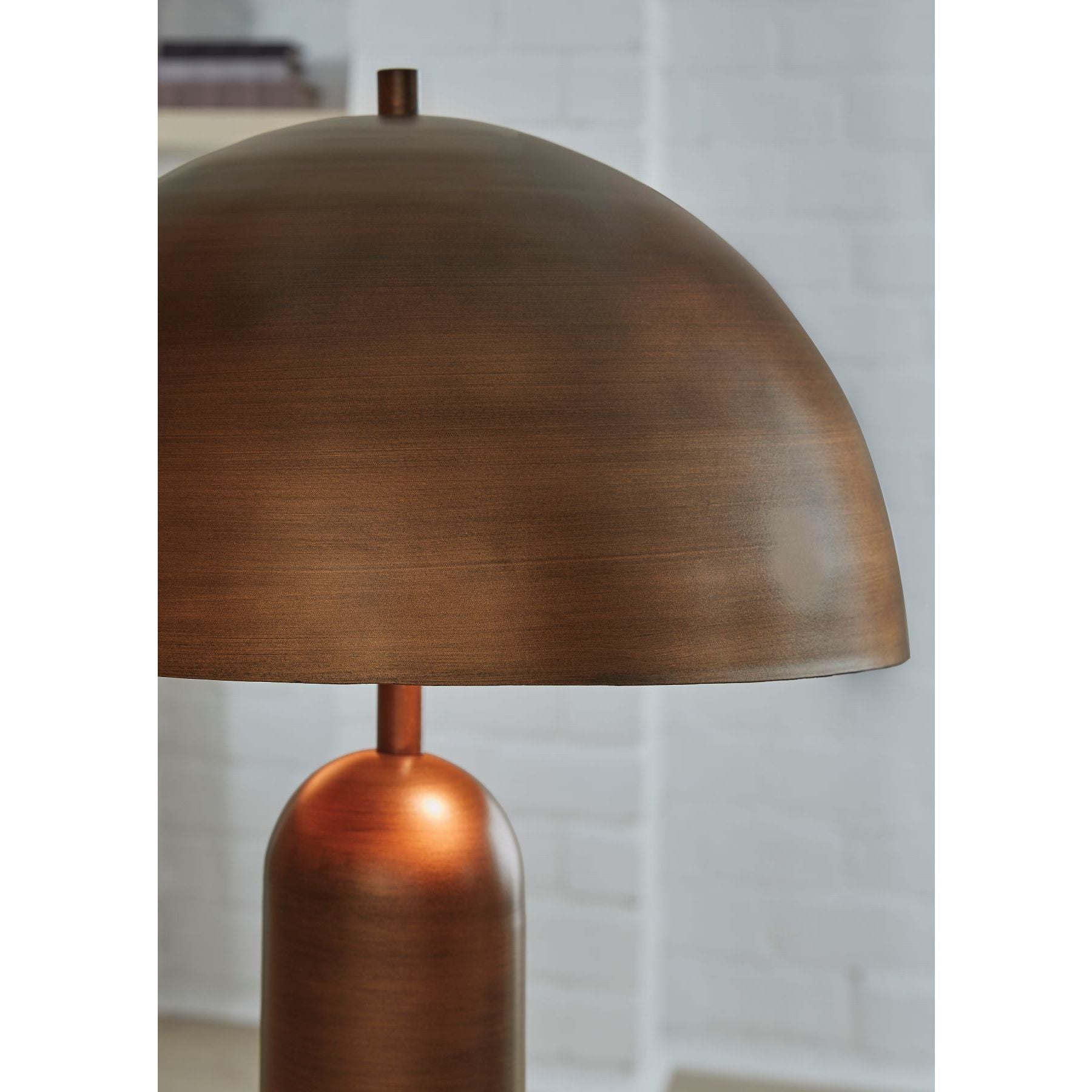 Bronze Metal Dome Table Lamp 24"H