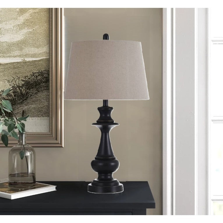 Bronze Metal Table Lamp 28"H
