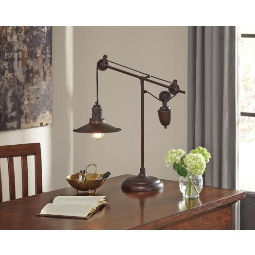 Bronze Metal Urban Pulley Desk Lamp 29.5"H