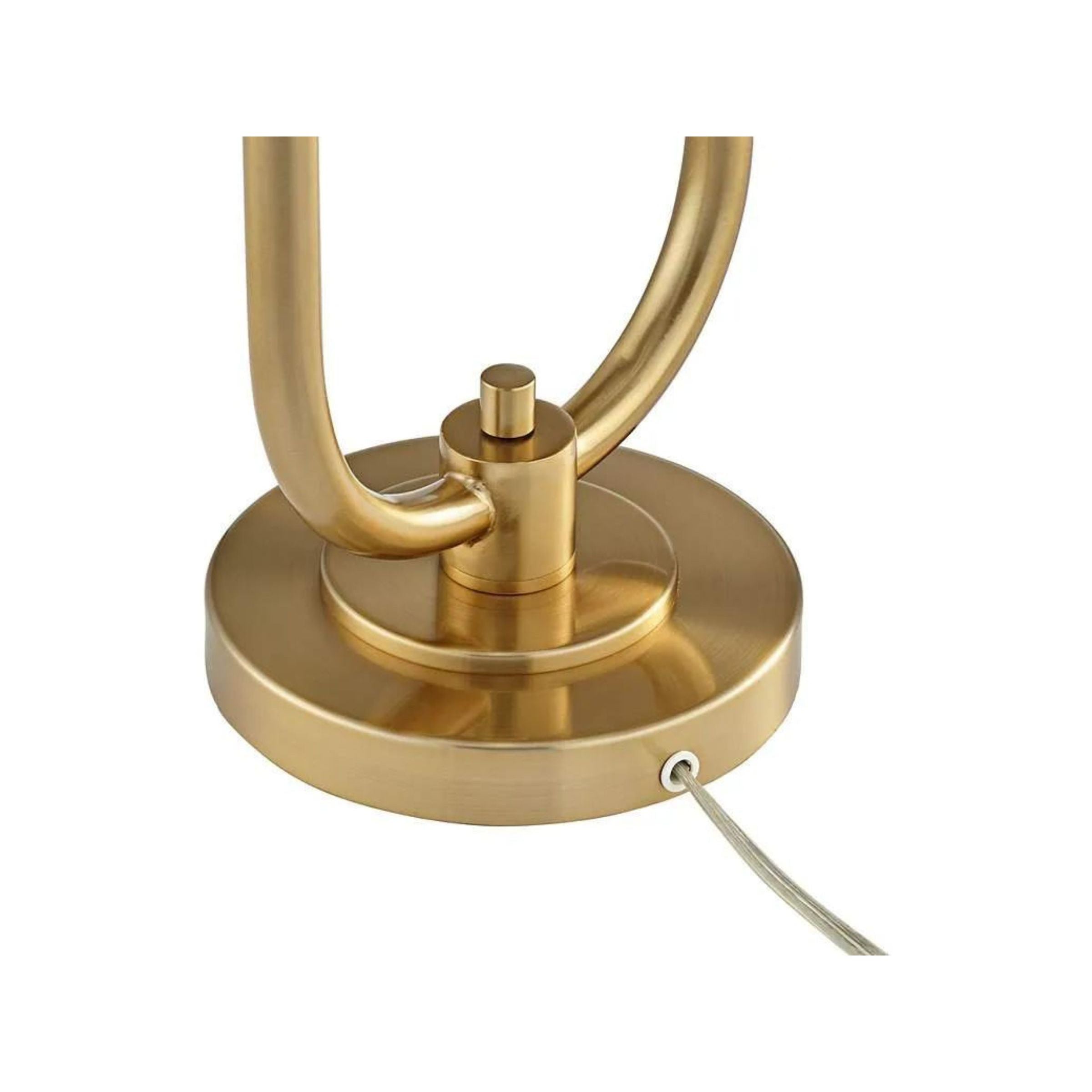 Gold 2-Lite Globe Table Lamp With LED Bulbs 30"H