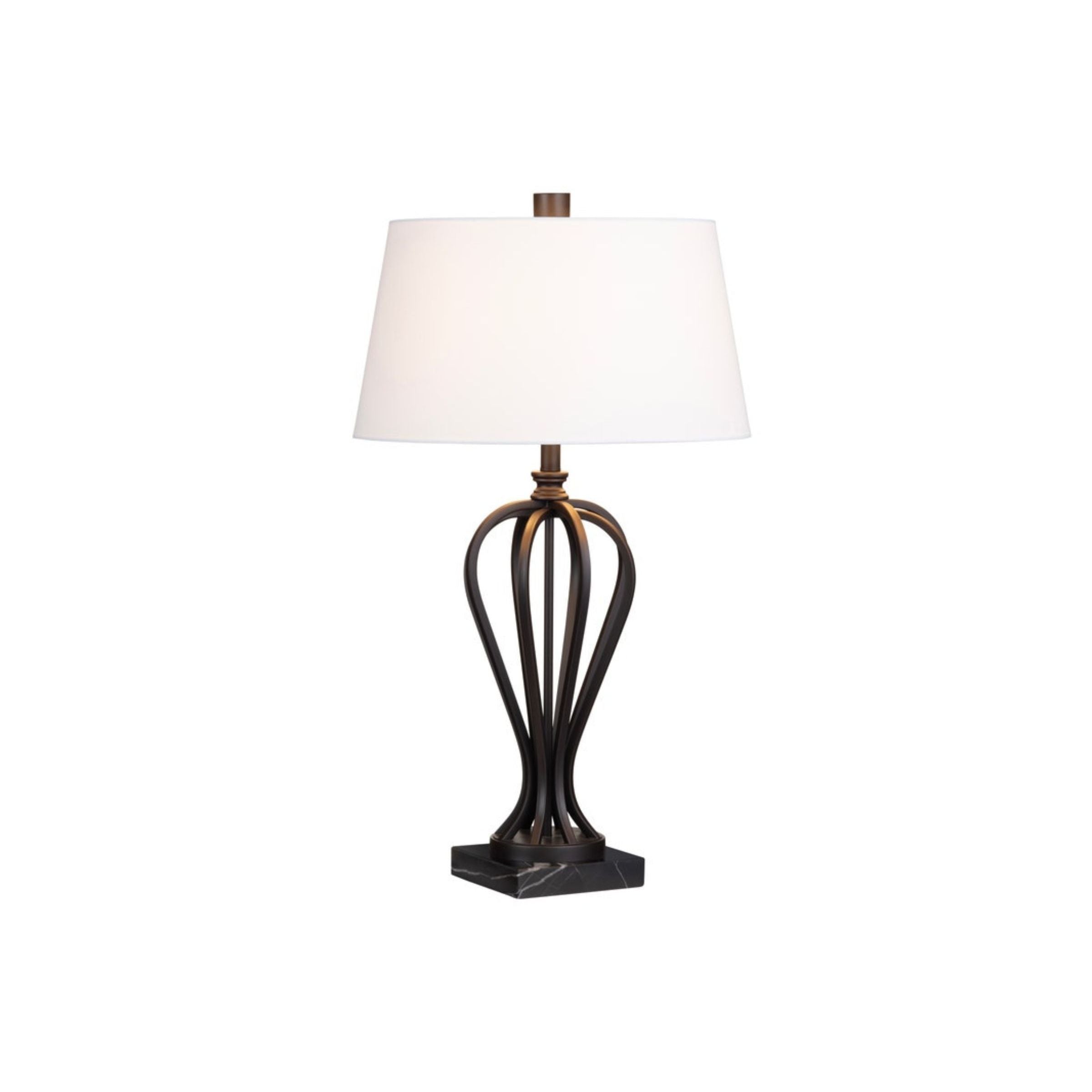 Black Open Metal Table Lamp 34.25"H