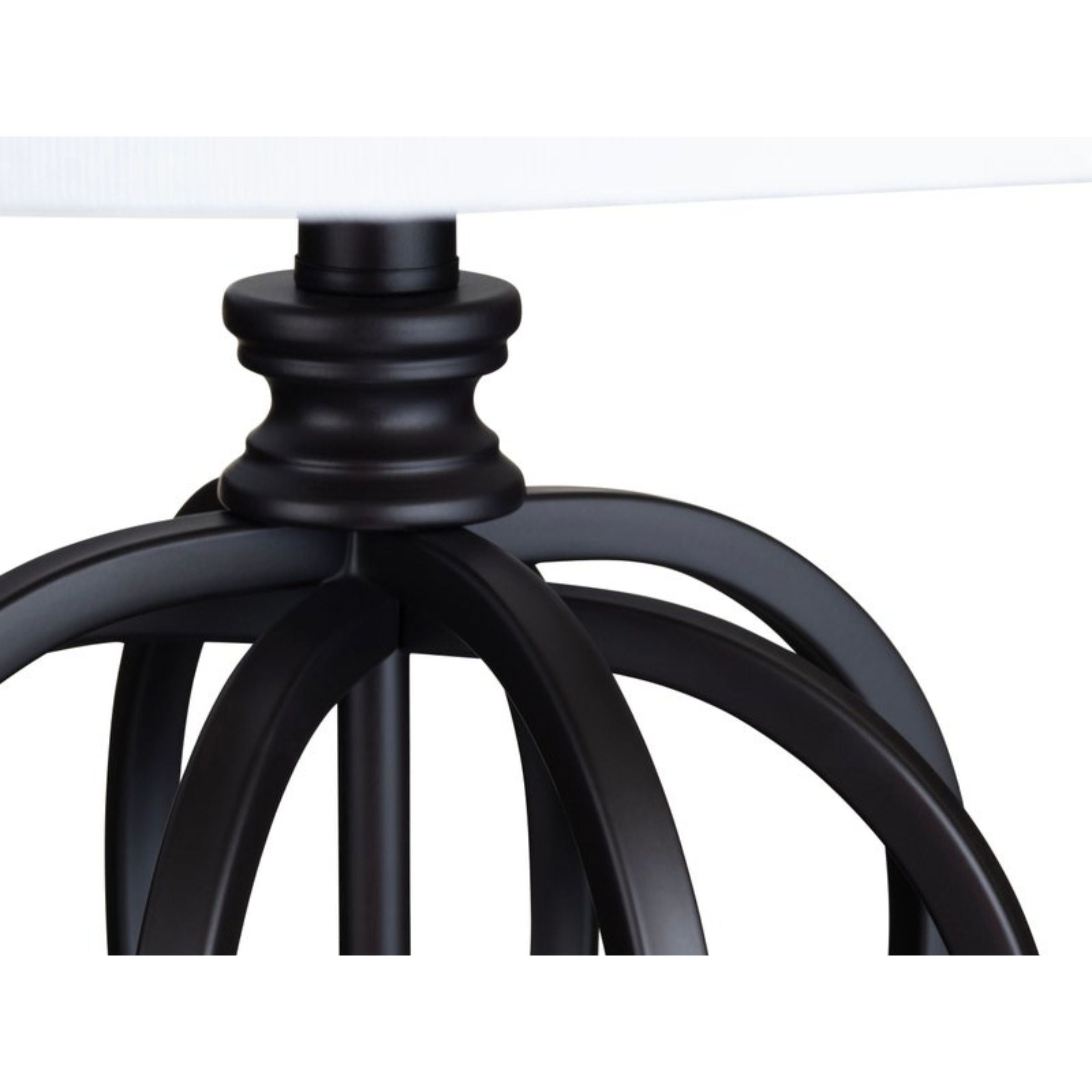 Black Open Metal Table Lamp 34.25"H