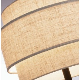 Black Metal With Layered Shade Table Lamp 27.75"H
