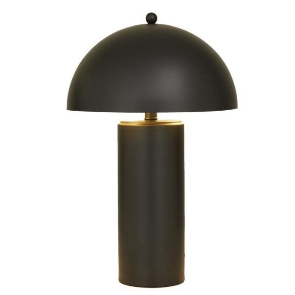 Black Metal Accent Table Lamp 22"H
