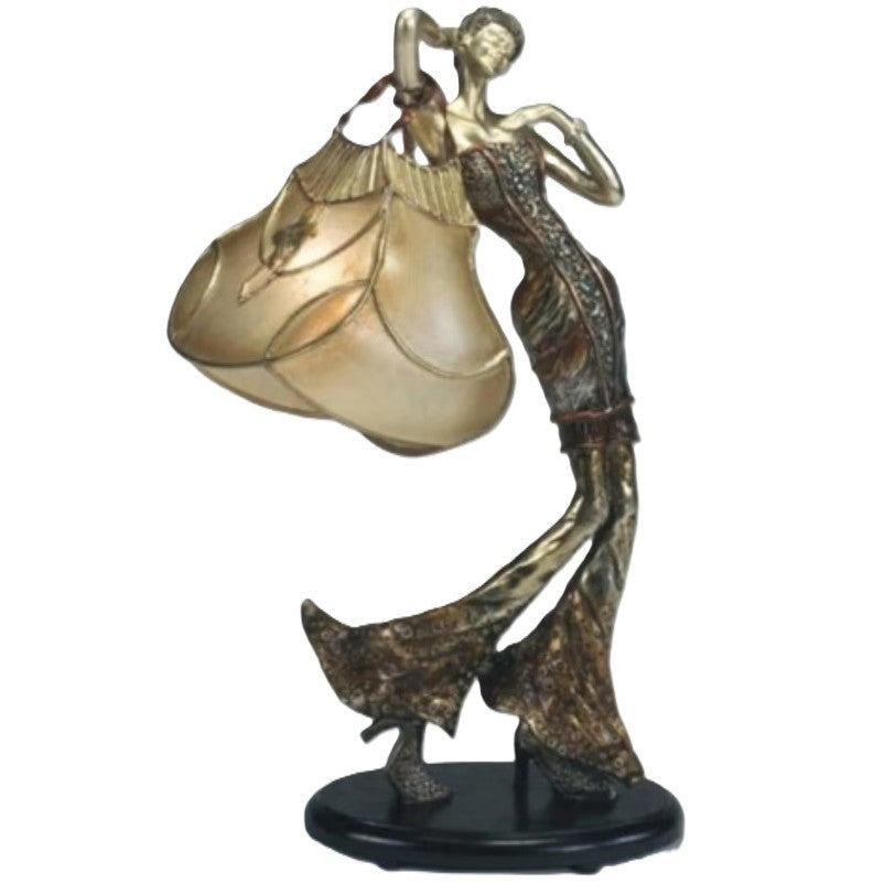 Lady with Purse Table Lamp 29"H