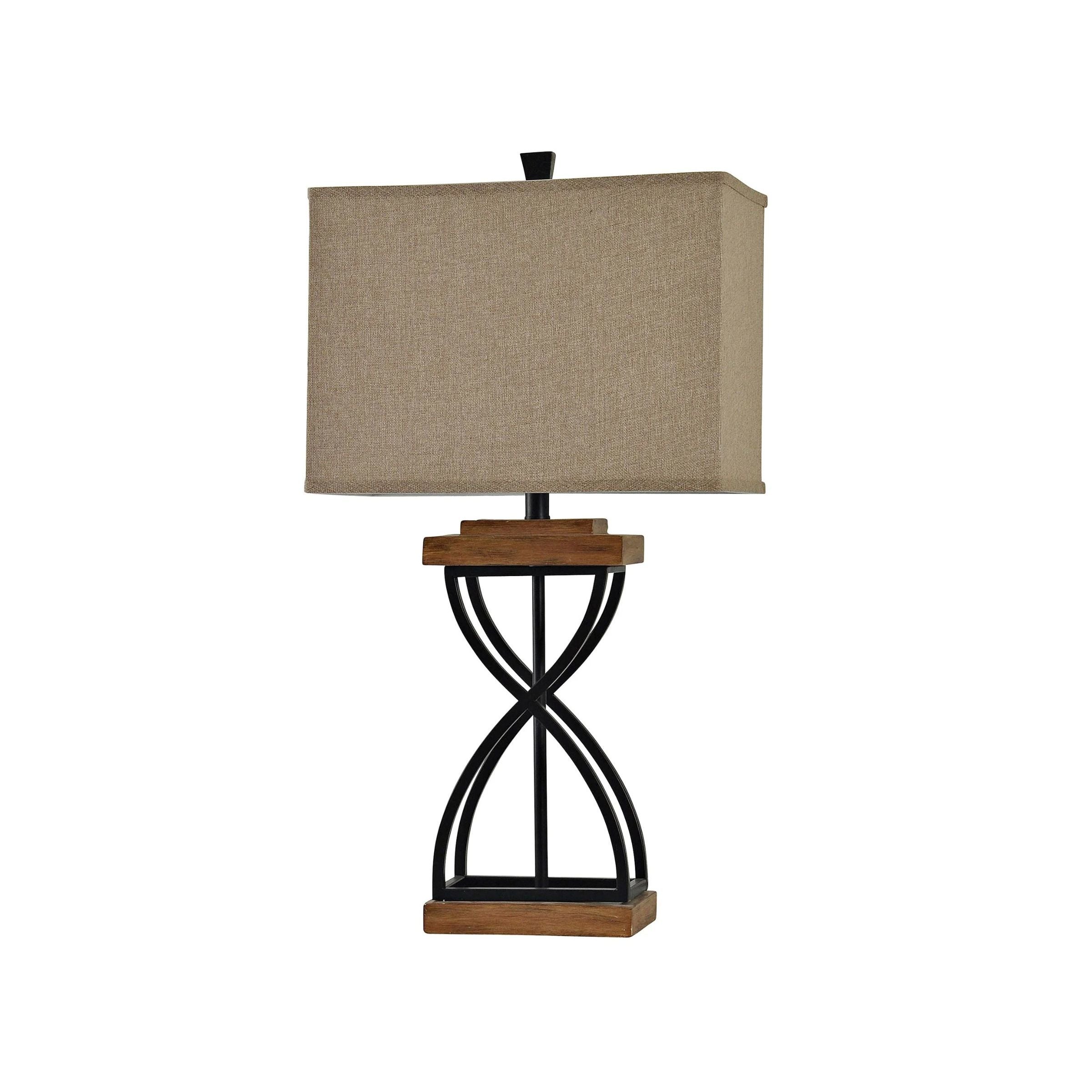 Black Metal X Table Lamp 30.5"H