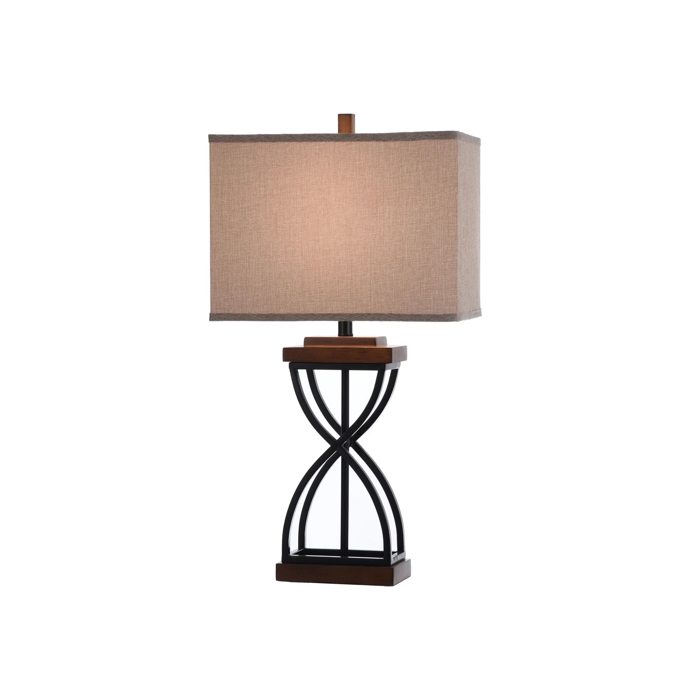 Black Metal X Table Lamp 30.5"H