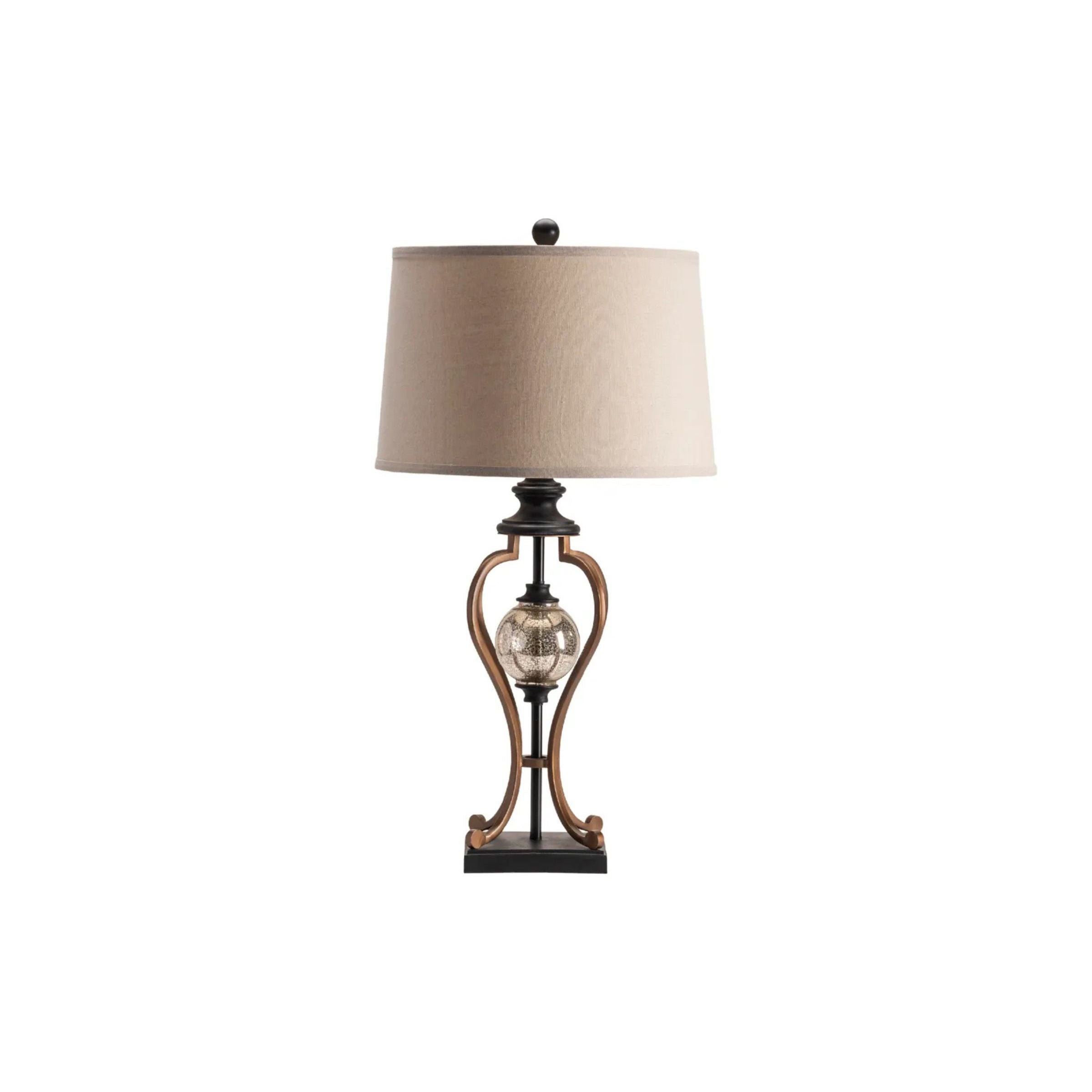 Mercury Glass Ball Table Lamp 36.5"H